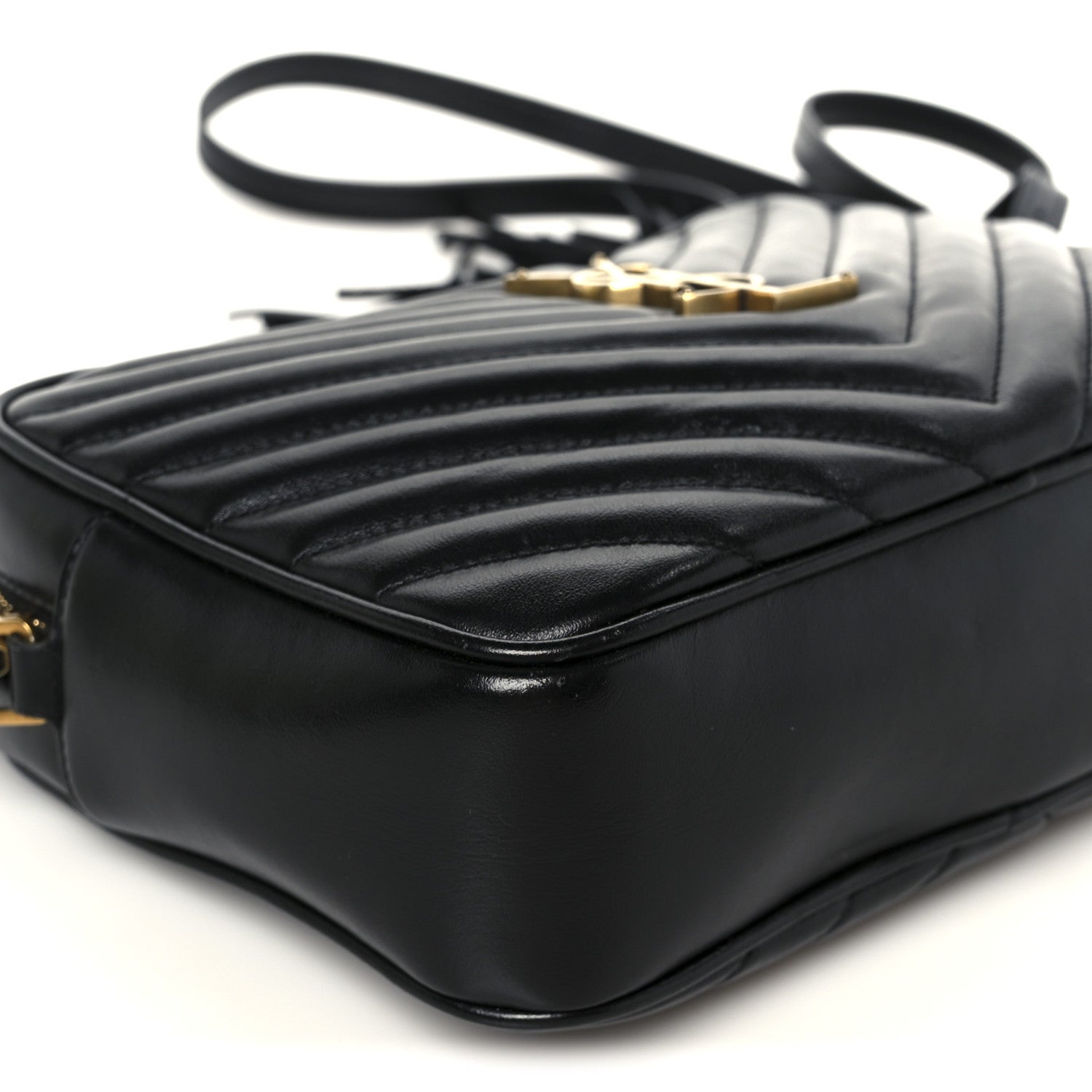 Calfskin Matelasse Monogram Lou Camera Bag Black