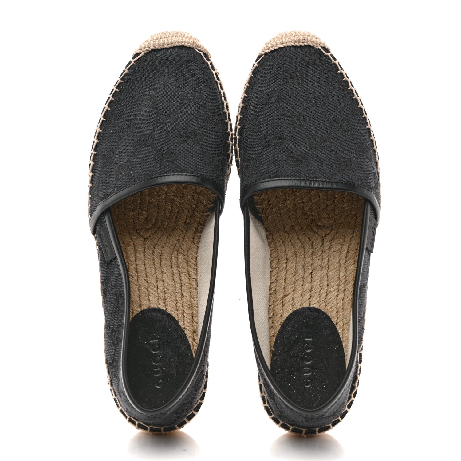 Monogram Espadrilles 37 Black