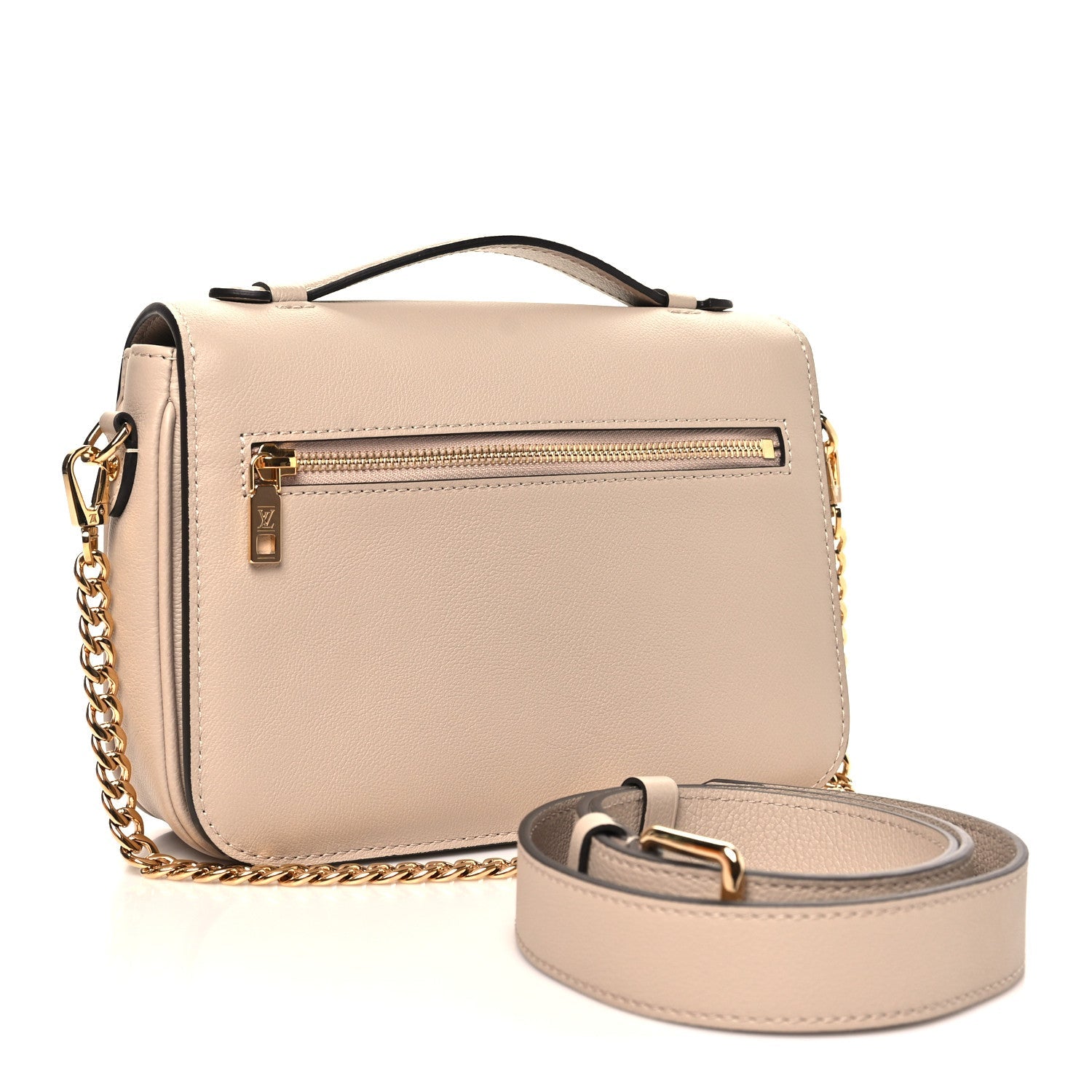 Grained Calfskin Lockme Oxford Greige