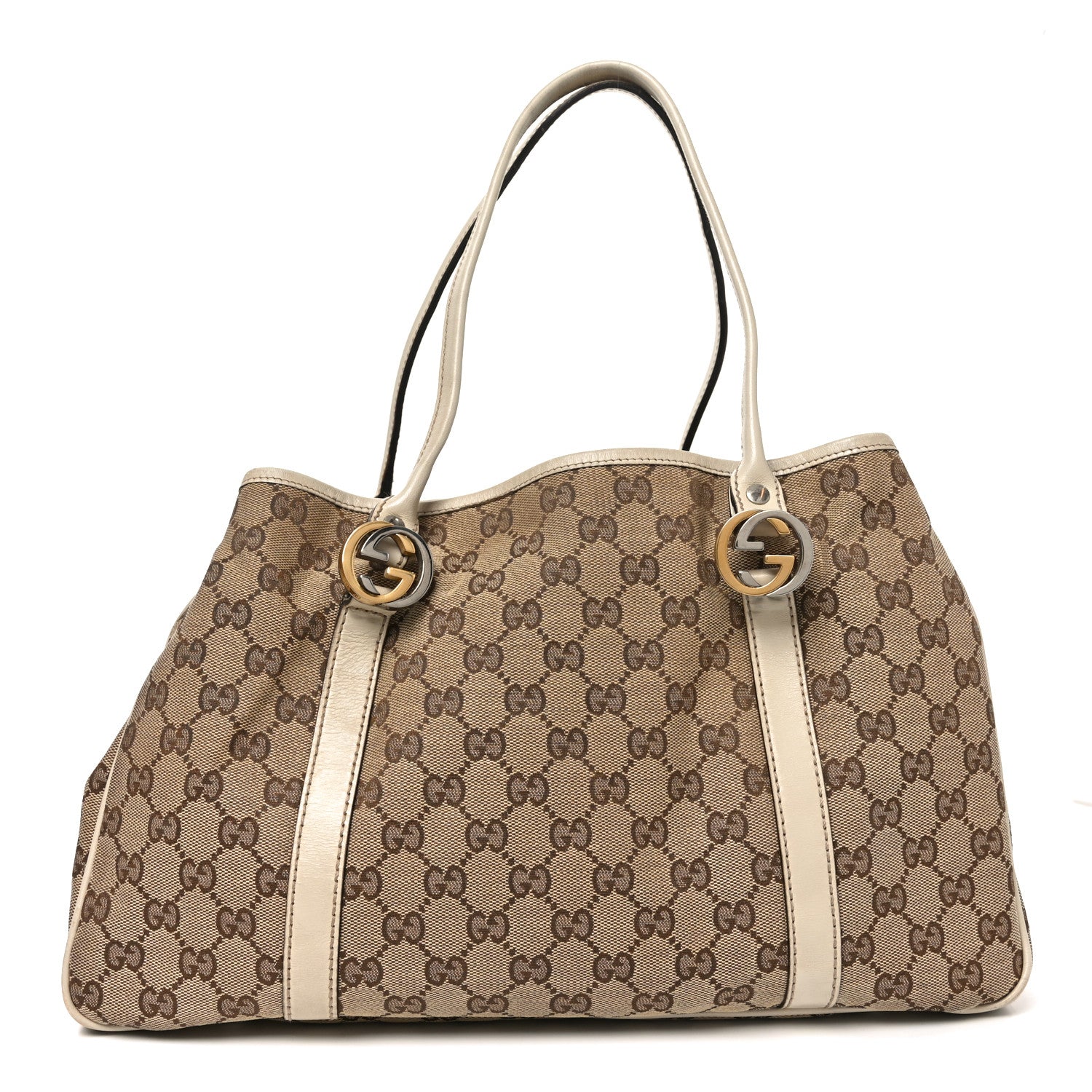 Monogram Medium Twins Tote  Off White