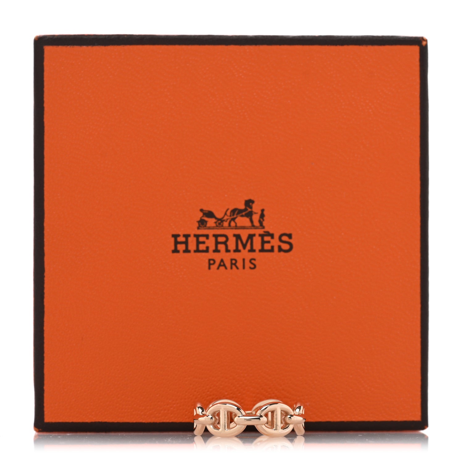 18K Rose Gold PM Chaine d'Ancre Enchainee Ring 48 4.5