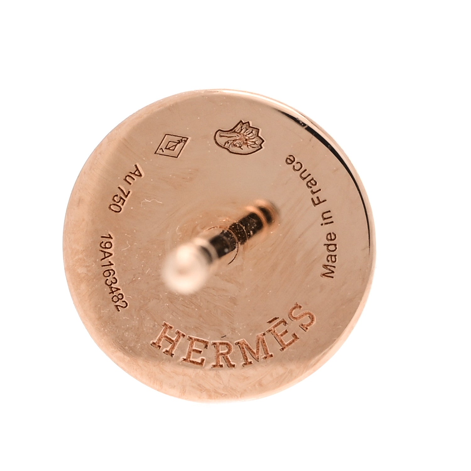 18K Rose Gold TPM Ex-Libris Stud Earrings