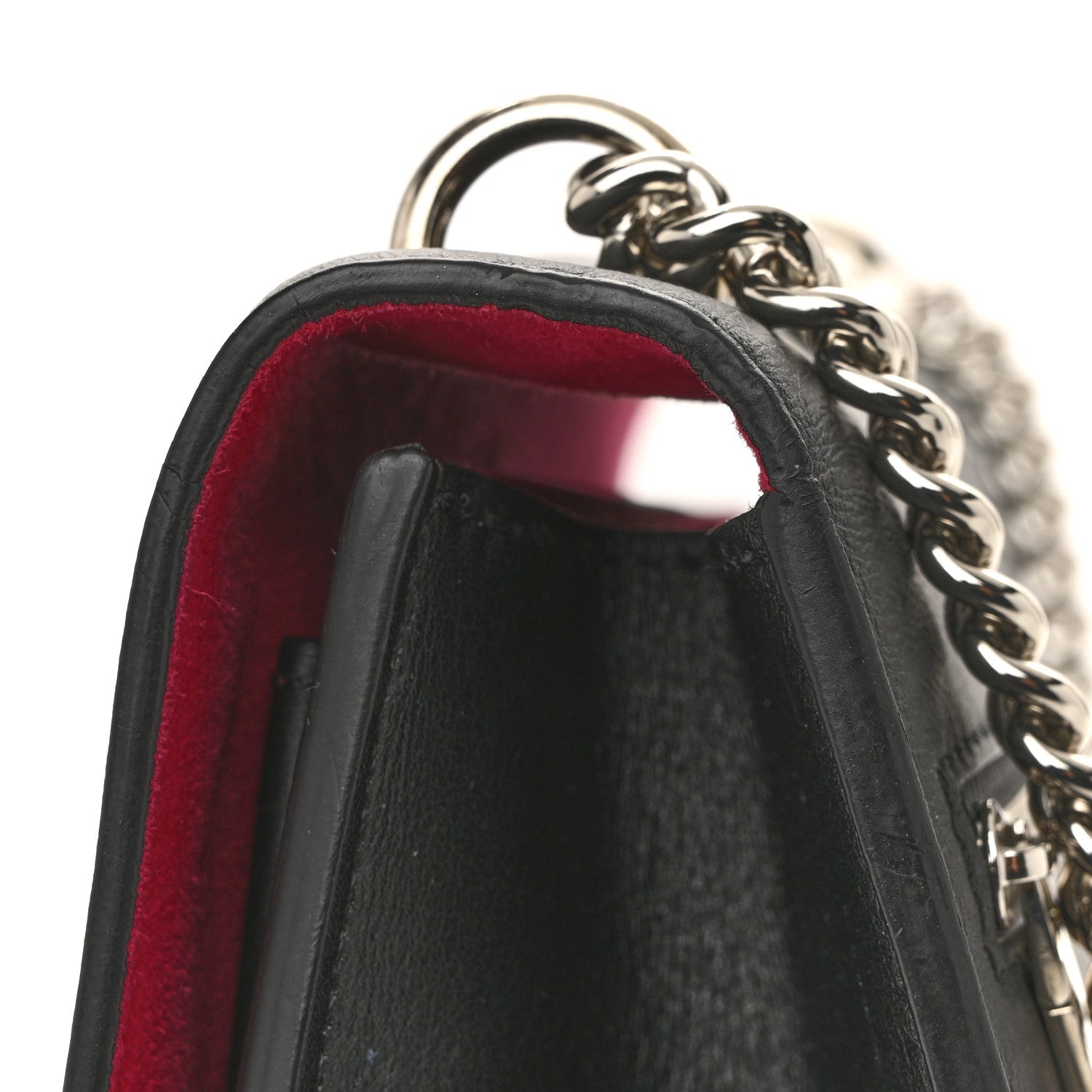 Soft Calfskin Pins My Lockme Chain Bag BB Black