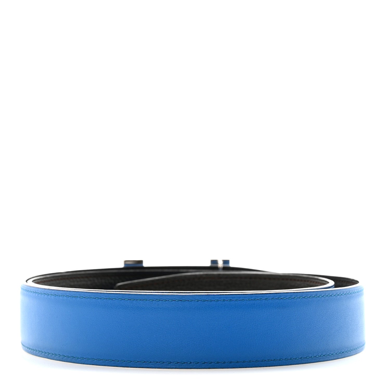 Polo Bullskin Swift 32mm Enamel Quizz H Belt 85 34 Macassar Bleu Hydra