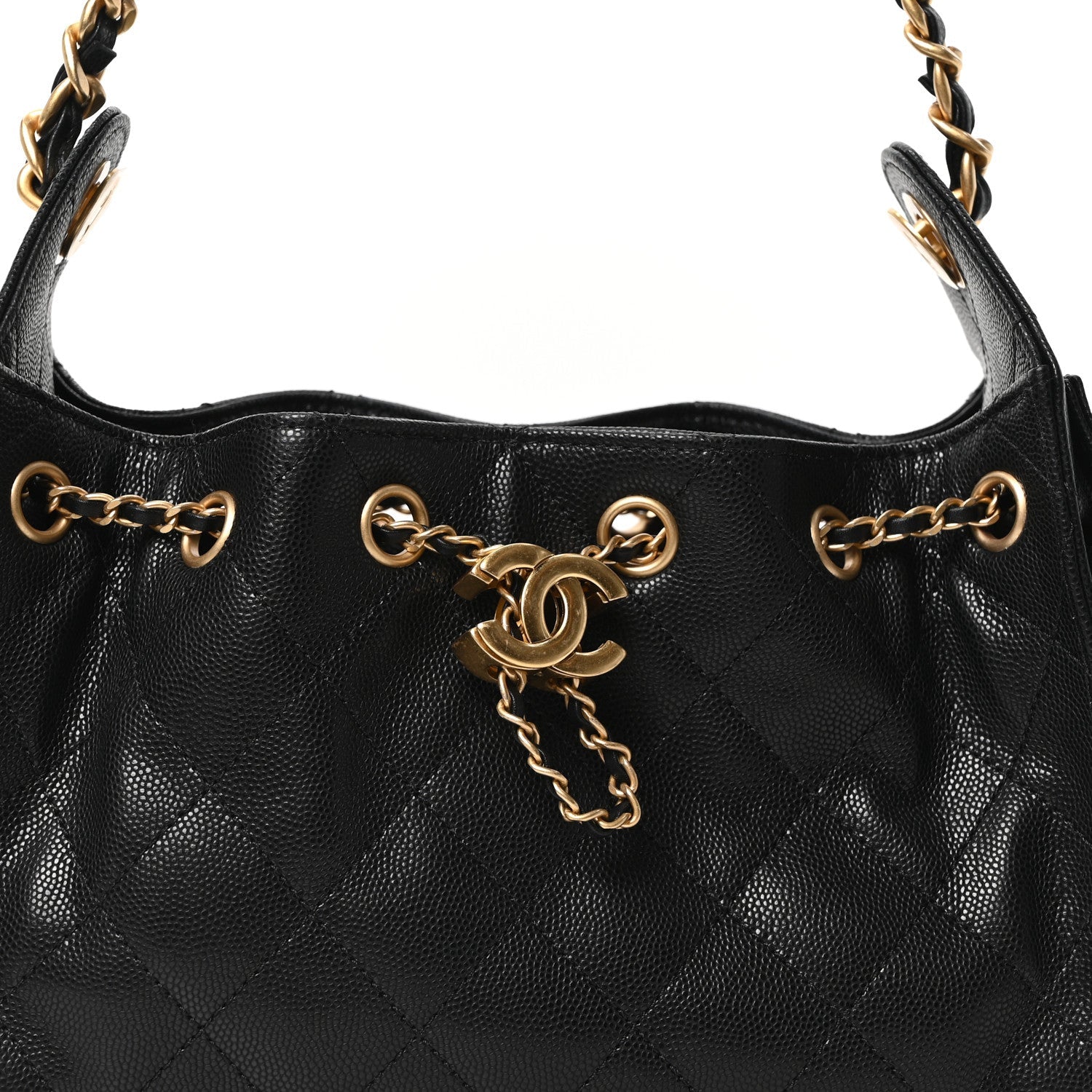 Caviar Quilted Mini Chanel 25 Handbag Black