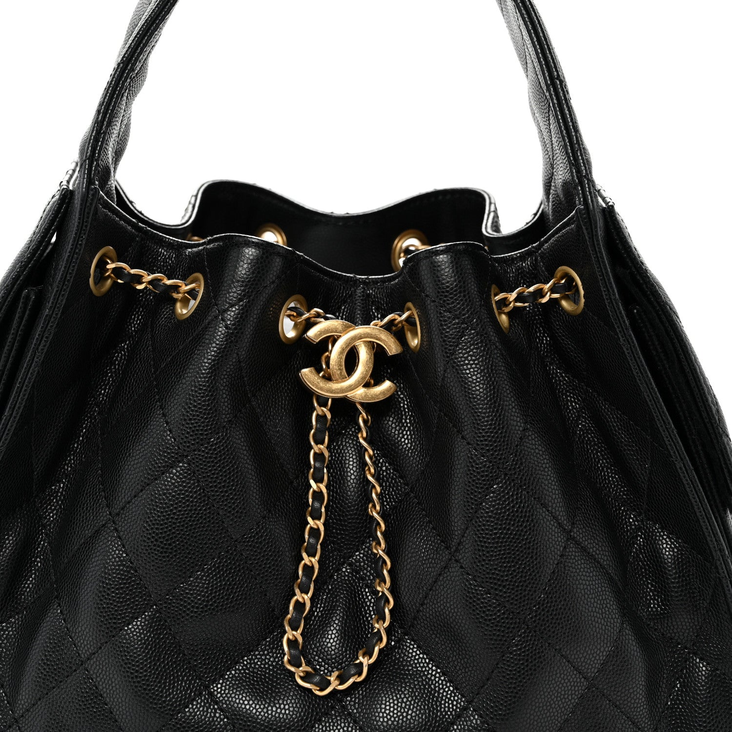 Caviar Quilted Small Chanel 25 Handbag Black