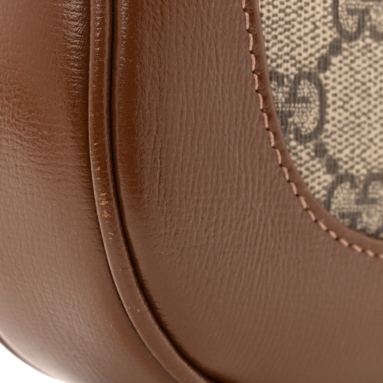 GG Supreme Monogram Azalea Calfskin Web Small Jackie 1961 Hobo Beige Ebony Brown Sugar