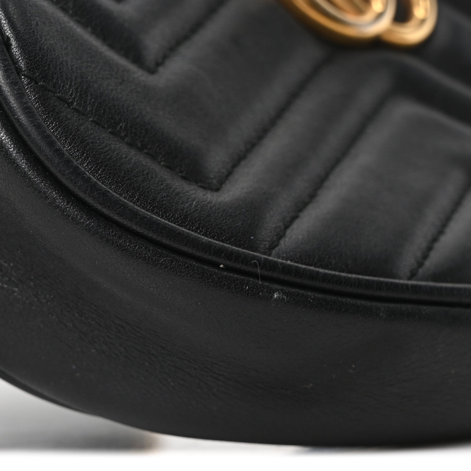 Calfskin Matelasse GG Marmont Belt Bag 75 30 Black