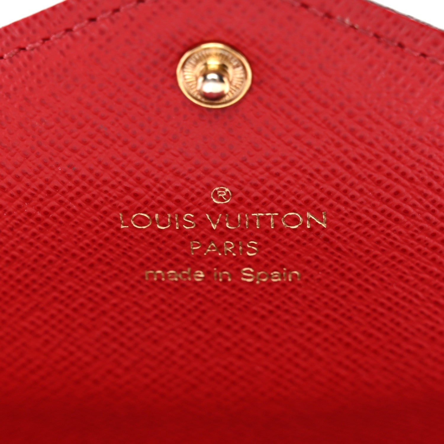 Damier Ebene Josephine Wallet Red