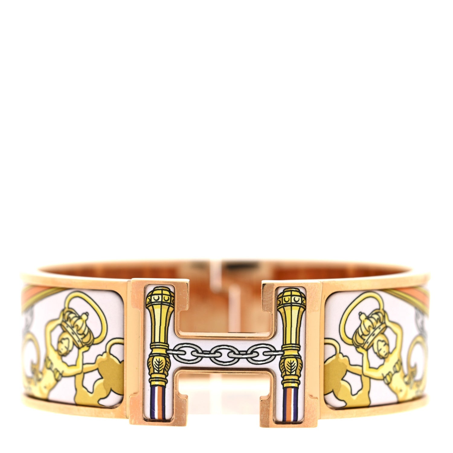 Enamel Printed Wide Musee Clic Clac H Bracelet PM Dragee
