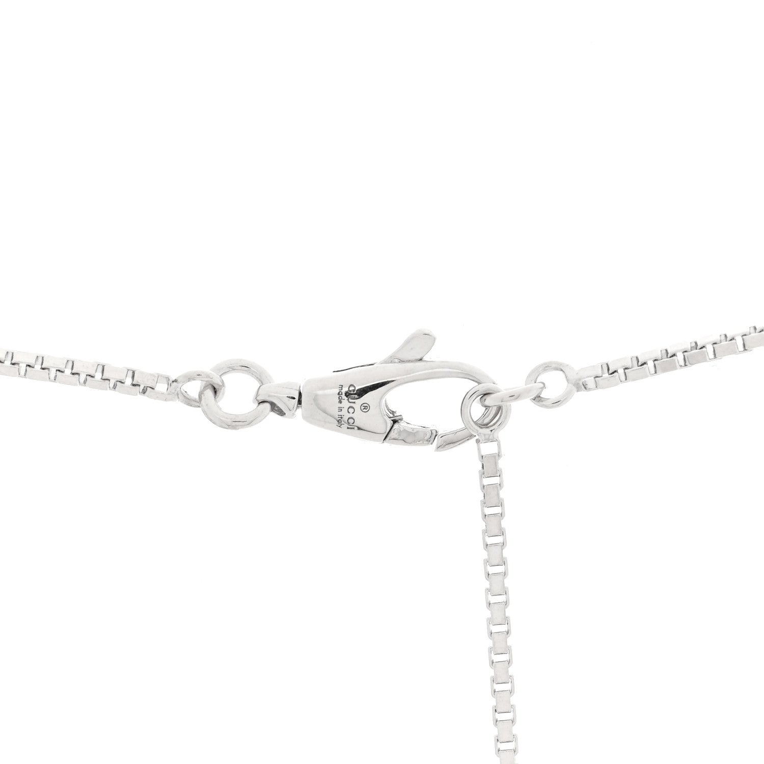18K White Gold Pink Tourmaline Link to Love Bar Necklace