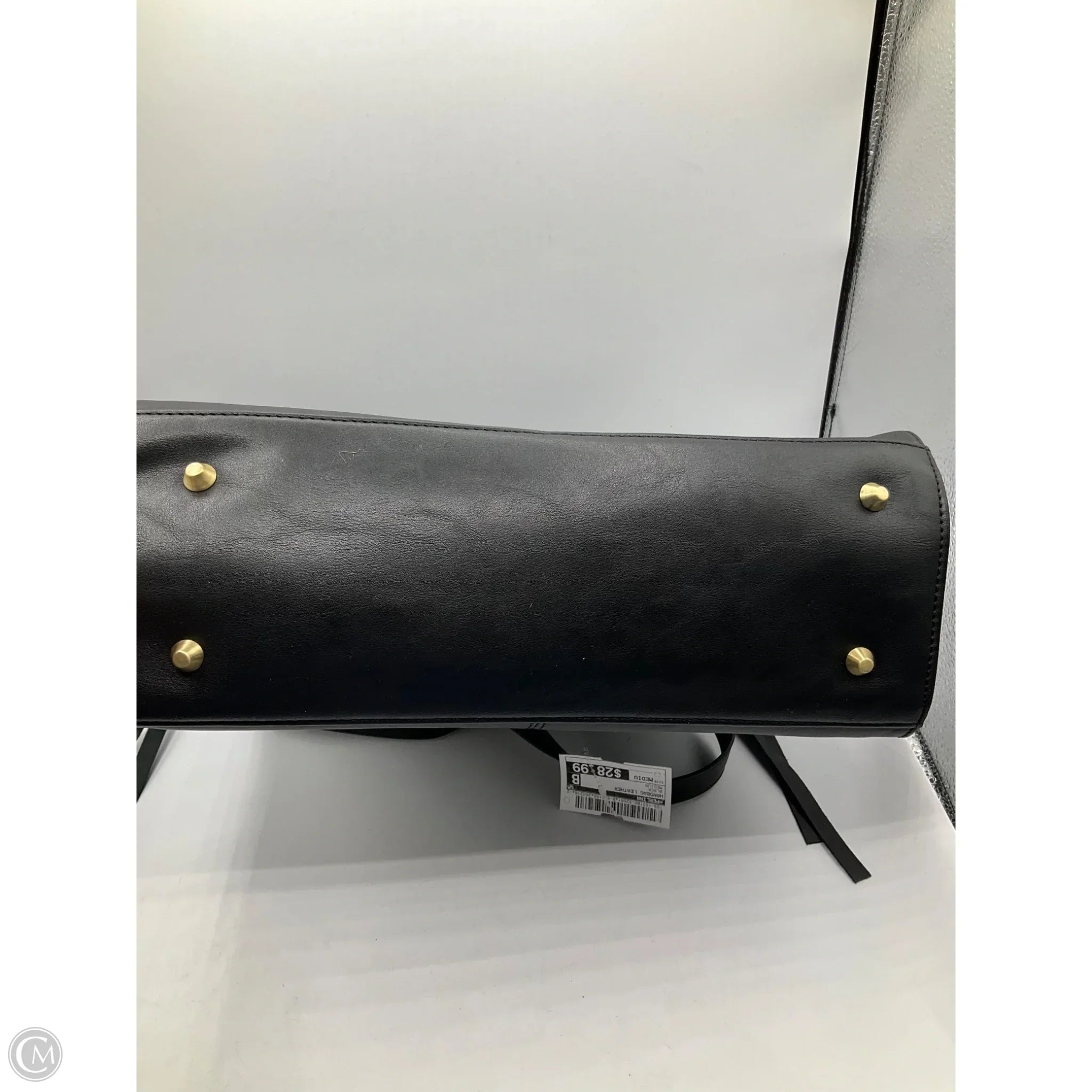 Handbag Leather By Perlina, Size: Medium