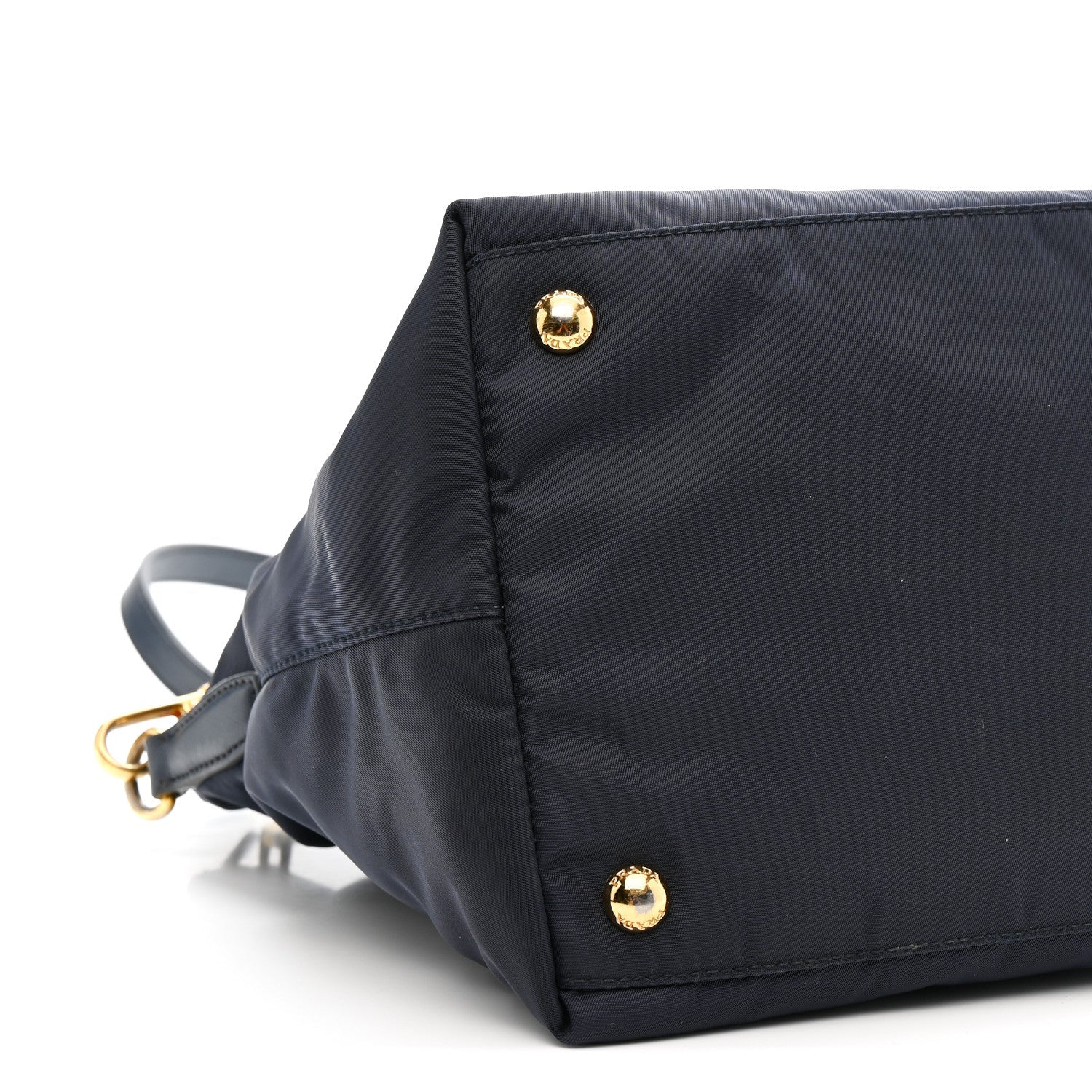 Tessuto Nylon Saffiano Shopping Tote Navy