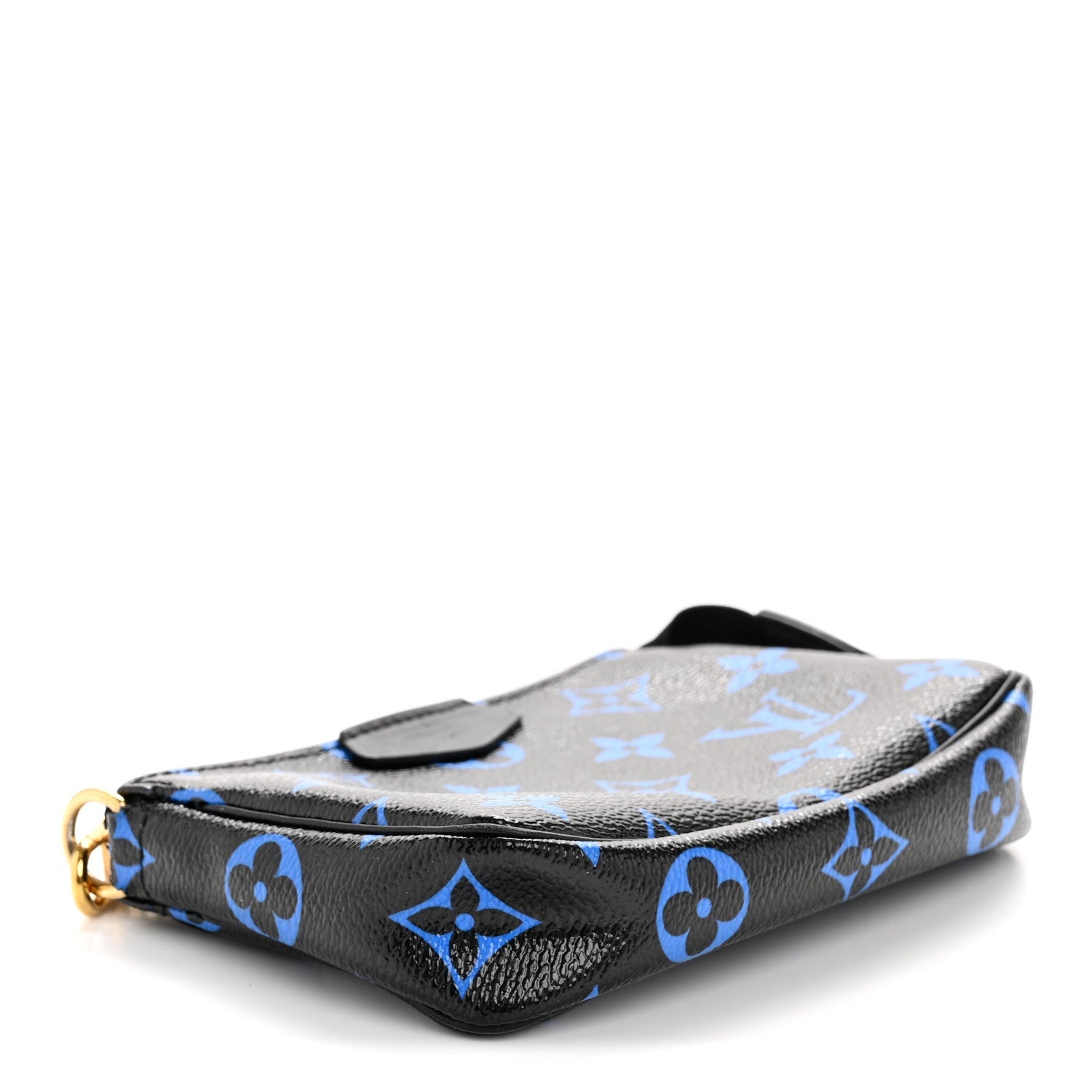 Colored Monogram Mini Pochette Accessories Blue Black