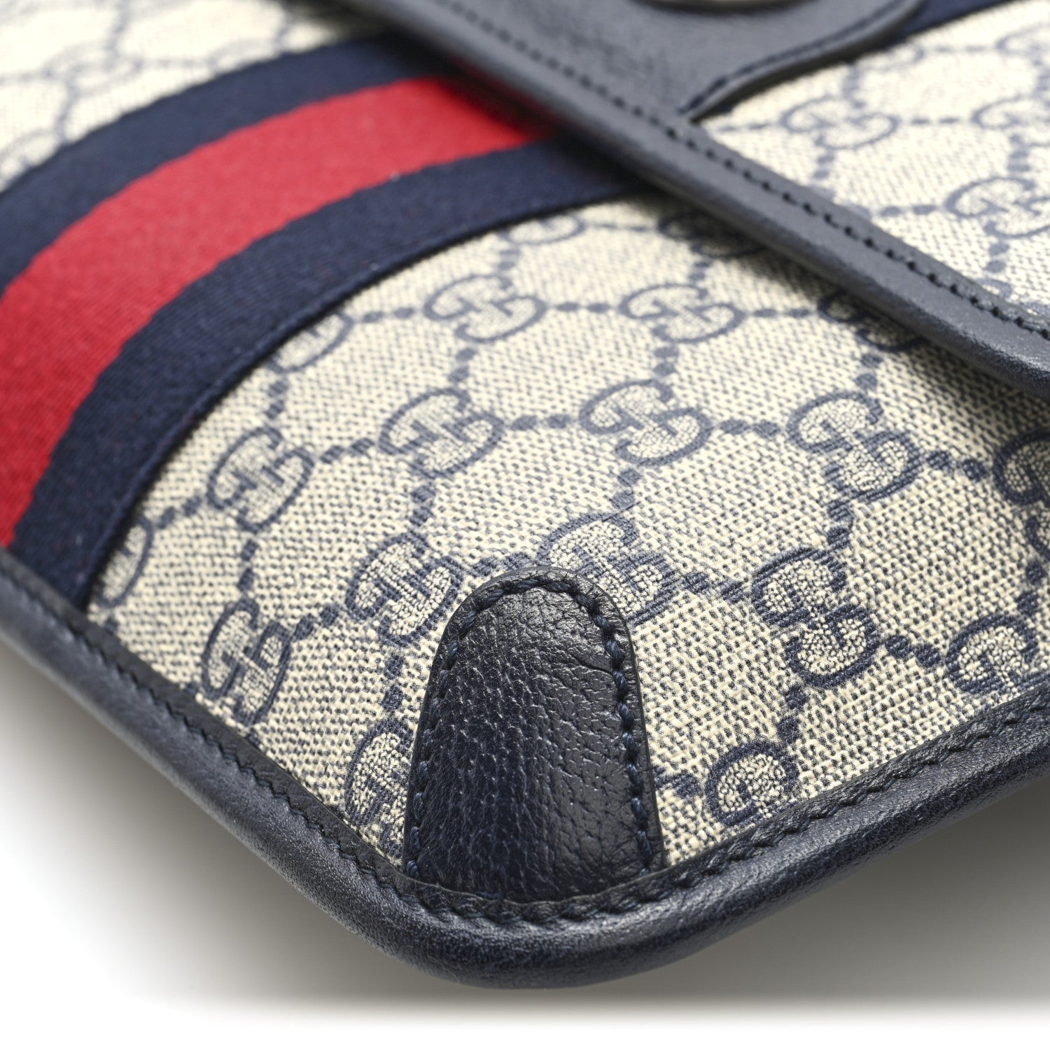 GG Supreme Monogram Web Small Ophidia Belt Bag 90 36 Beige Navy