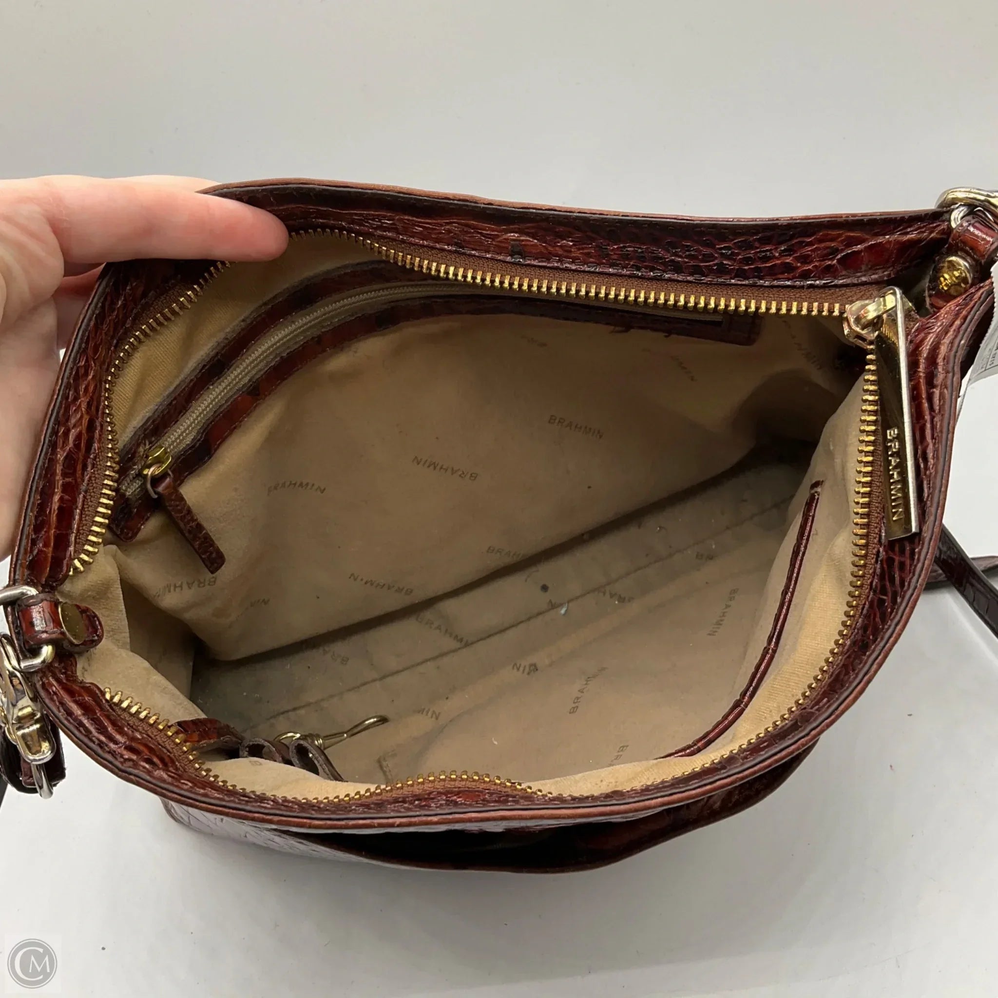 Handbag Designer By Brahmin, Size: Medium