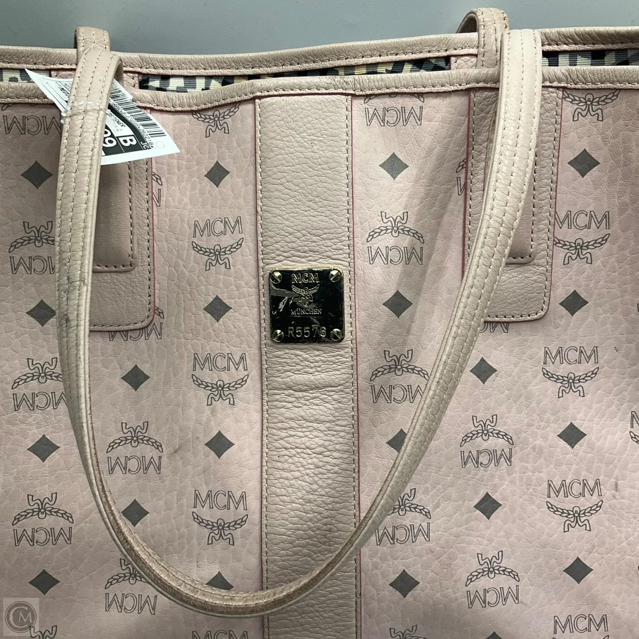 As Is Handbag Luxury Designer By Mcm, Size: Medium