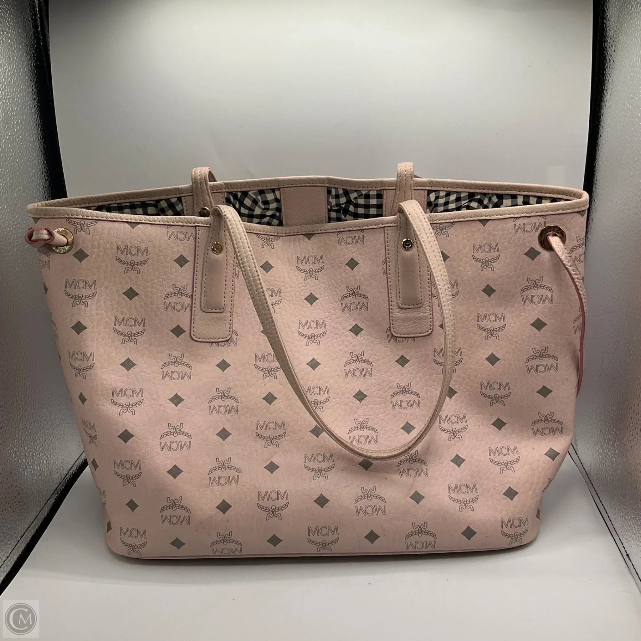 As Is Handbag Luxury Designer By Mcm, Size: Medium