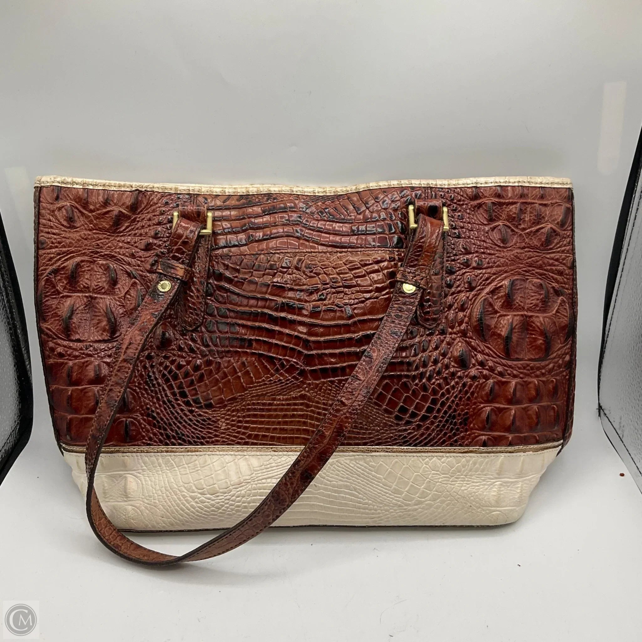 Handbag Designer By Brahmin, Size: Large