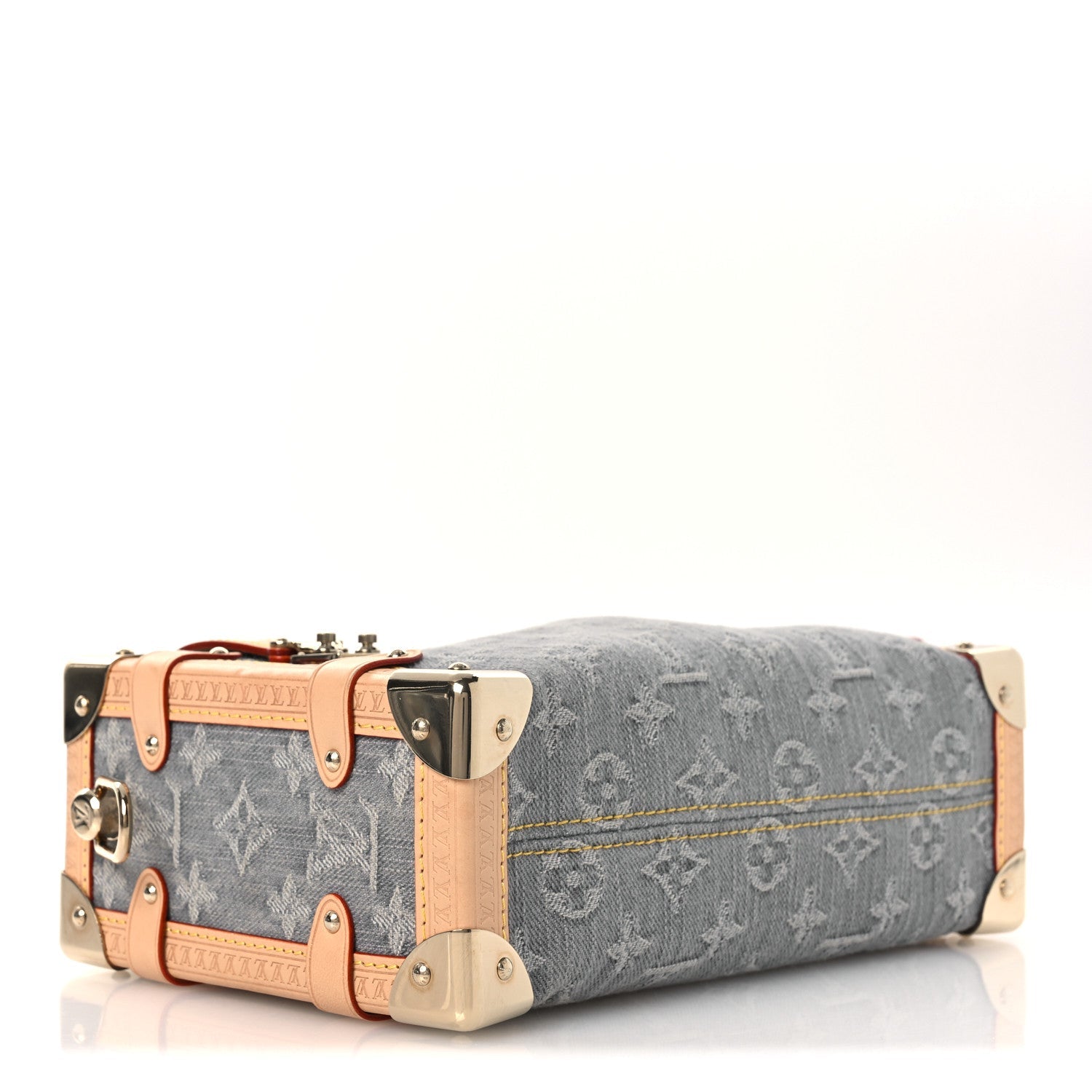 Monogram Denim Side Trunk MM Washed Gray