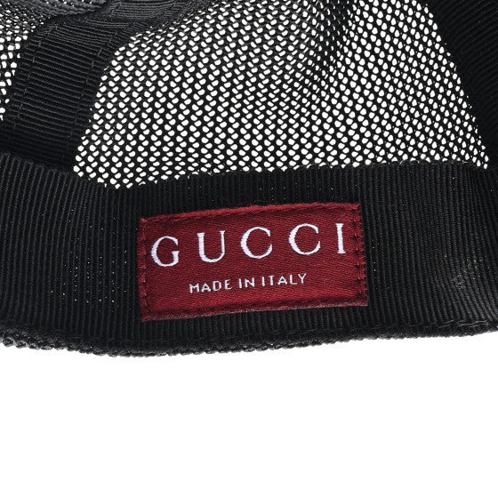 GG Supreme Monogram Baseball Hat M 58 Black