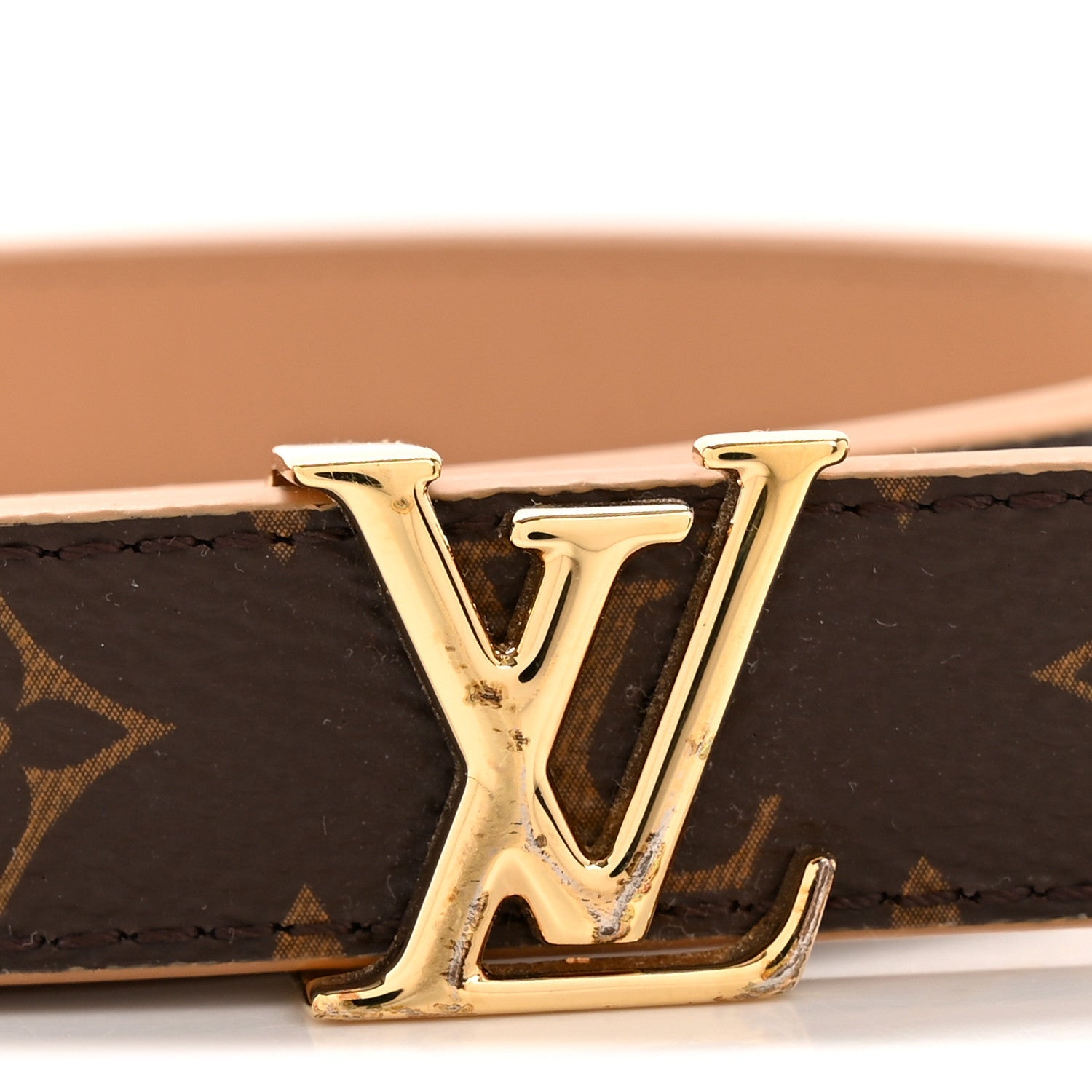 Calfskin Monogram 20mm LV Iconic Reversible Belt 85 34 Arizona Beige