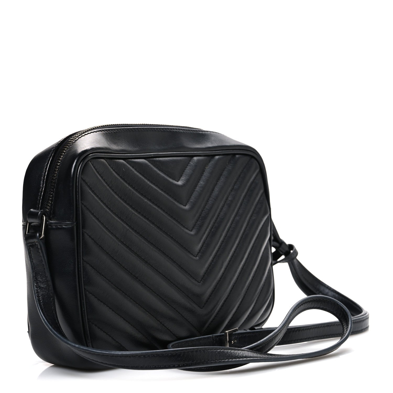 Calfskin Matelasse Monogram Lou Camera Bag Black