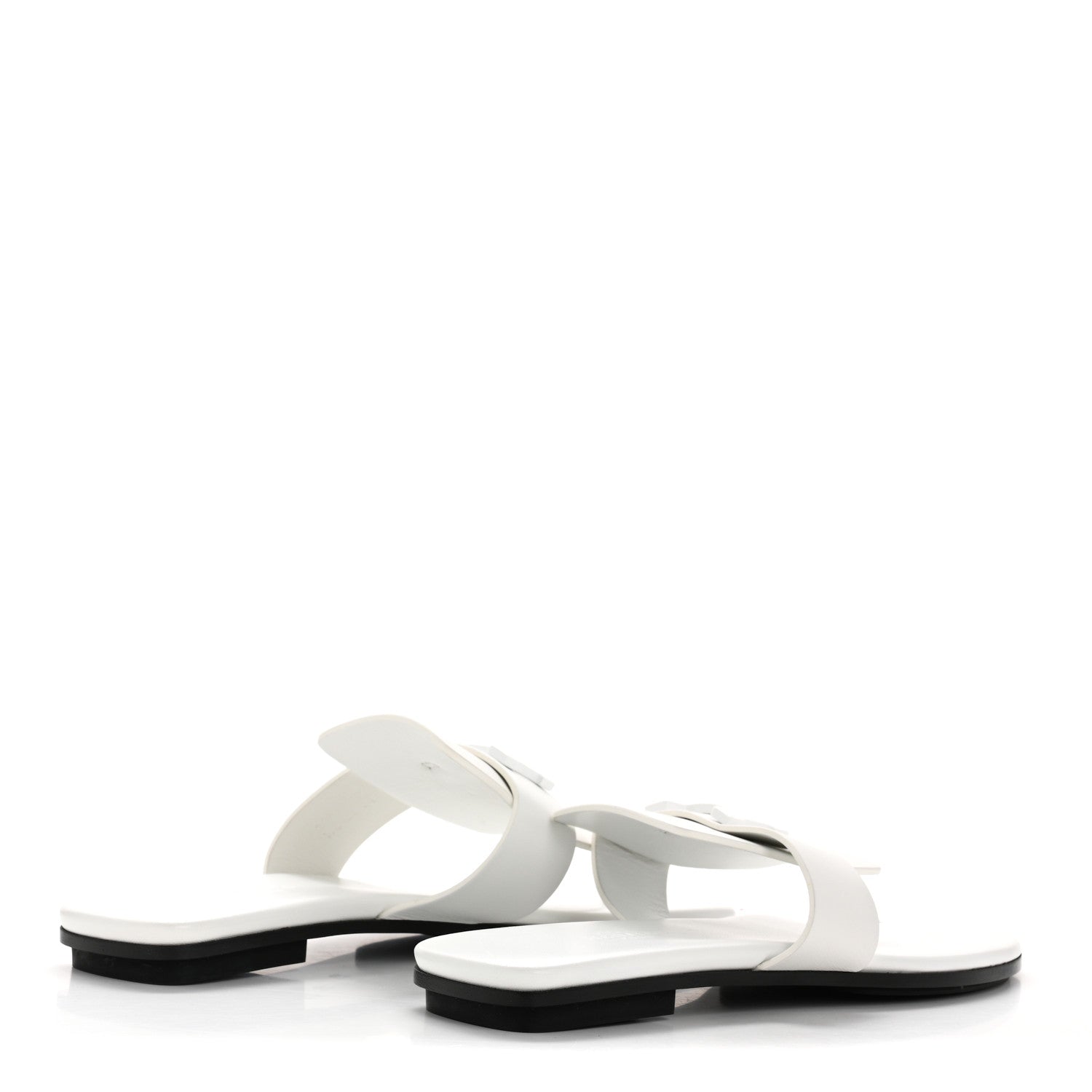 Calfskin Womens Galerie Sandals 36 White