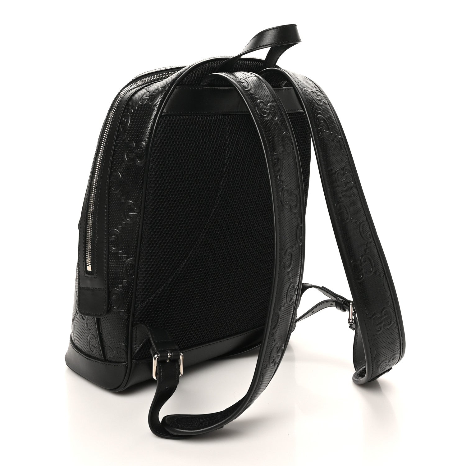 Calfskin GG Tennis Embossed Backpack Black