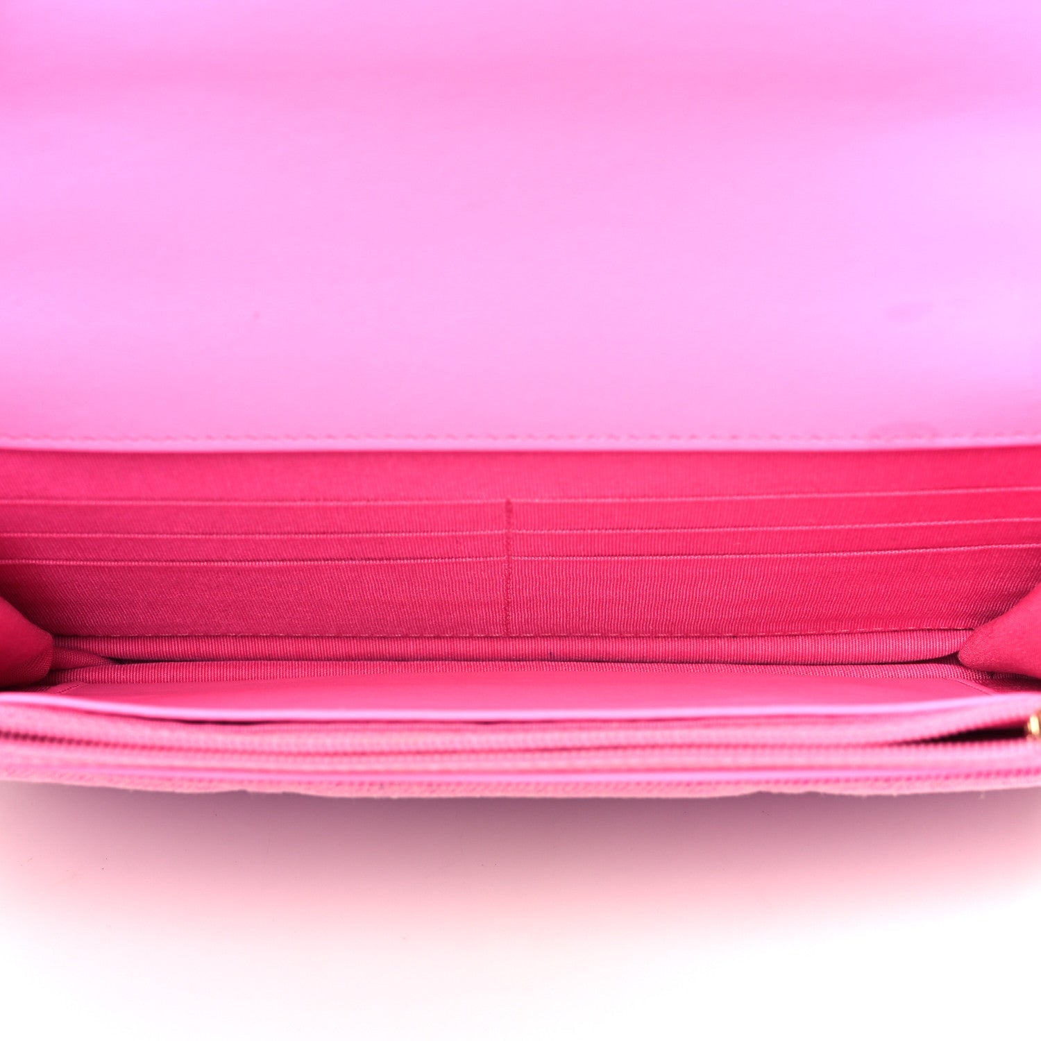 Denim Quilted Chanel 19 Wallet On Chain WOC Neon Pink