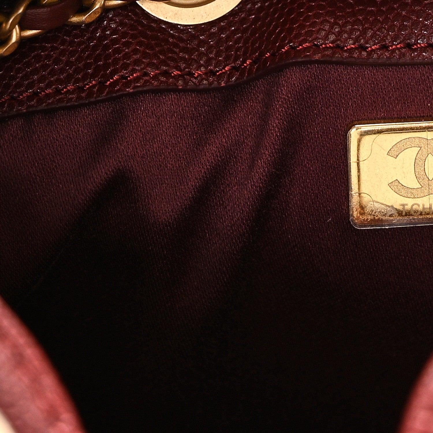 Caviar Quilted Small Chanel 25 Handbag Burgundy