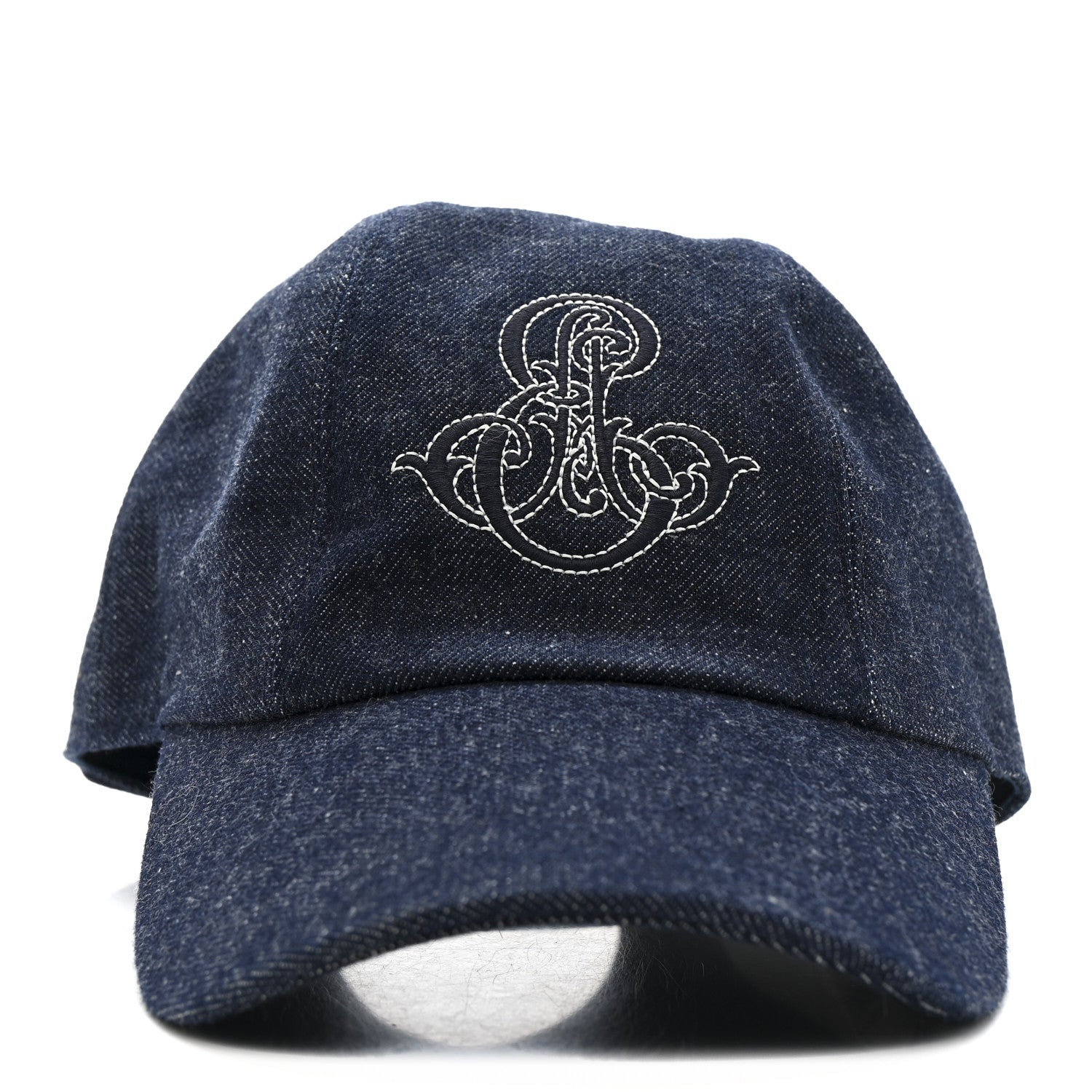 Denim Embroidered Davis Emile Hat 57 Indigo