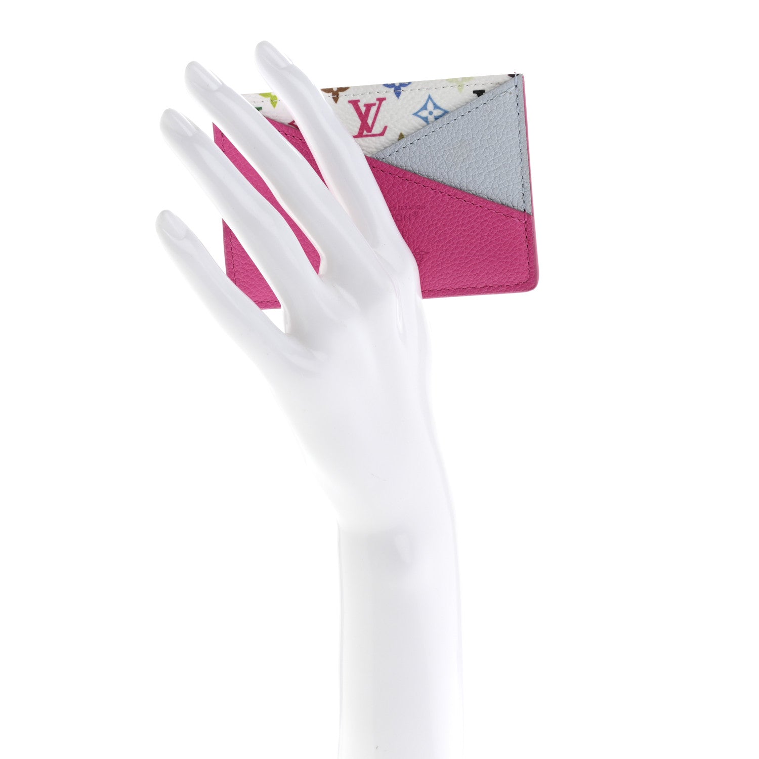 LV X TM Monogram Multicolor Criss-Cross Card Holder Kawaii Pink