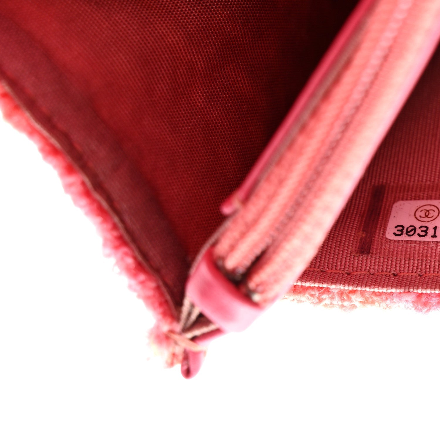 Wool Tweed Lambskin Quilted Chanel 19 Wallet On Chain WOC Coral Pink