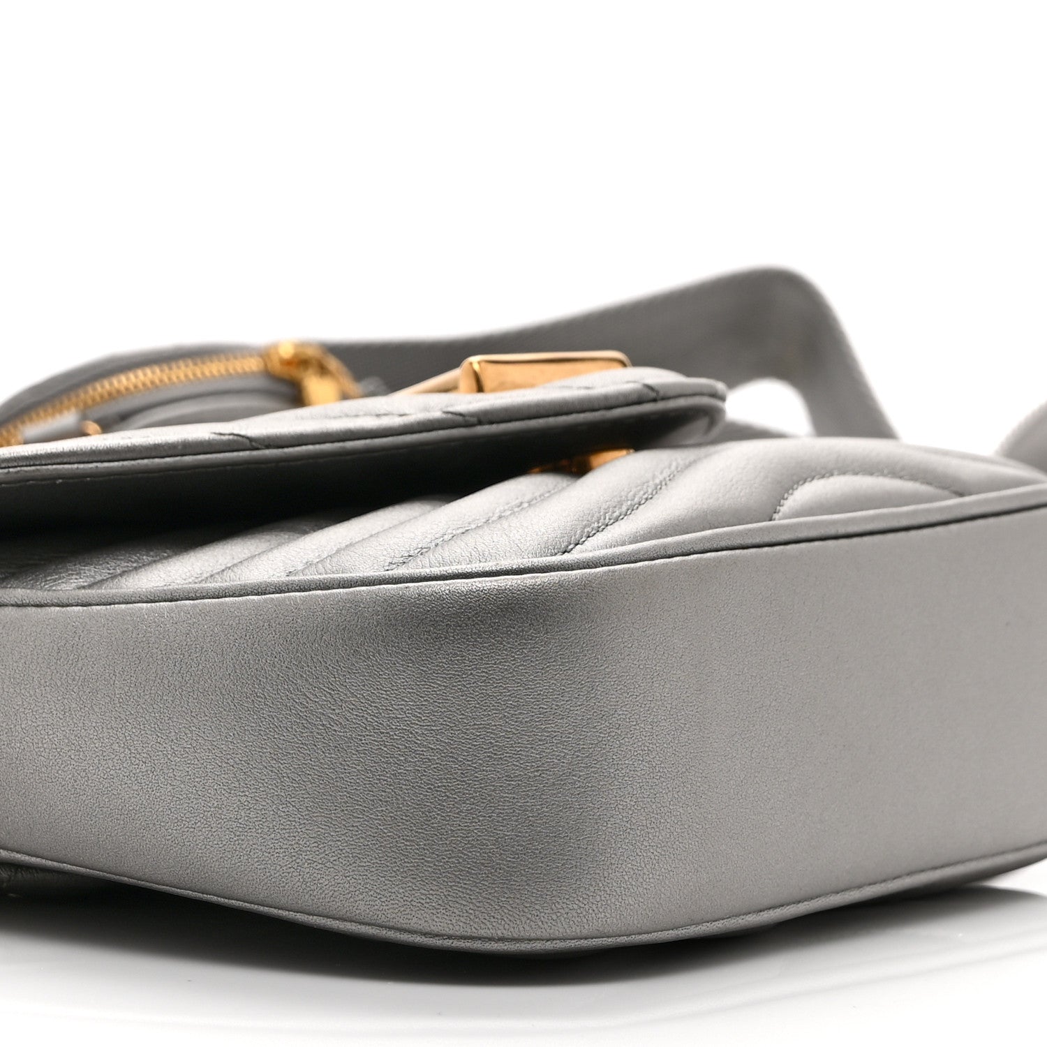 Calfskin New Wave Multi Pochette Metallic Grey