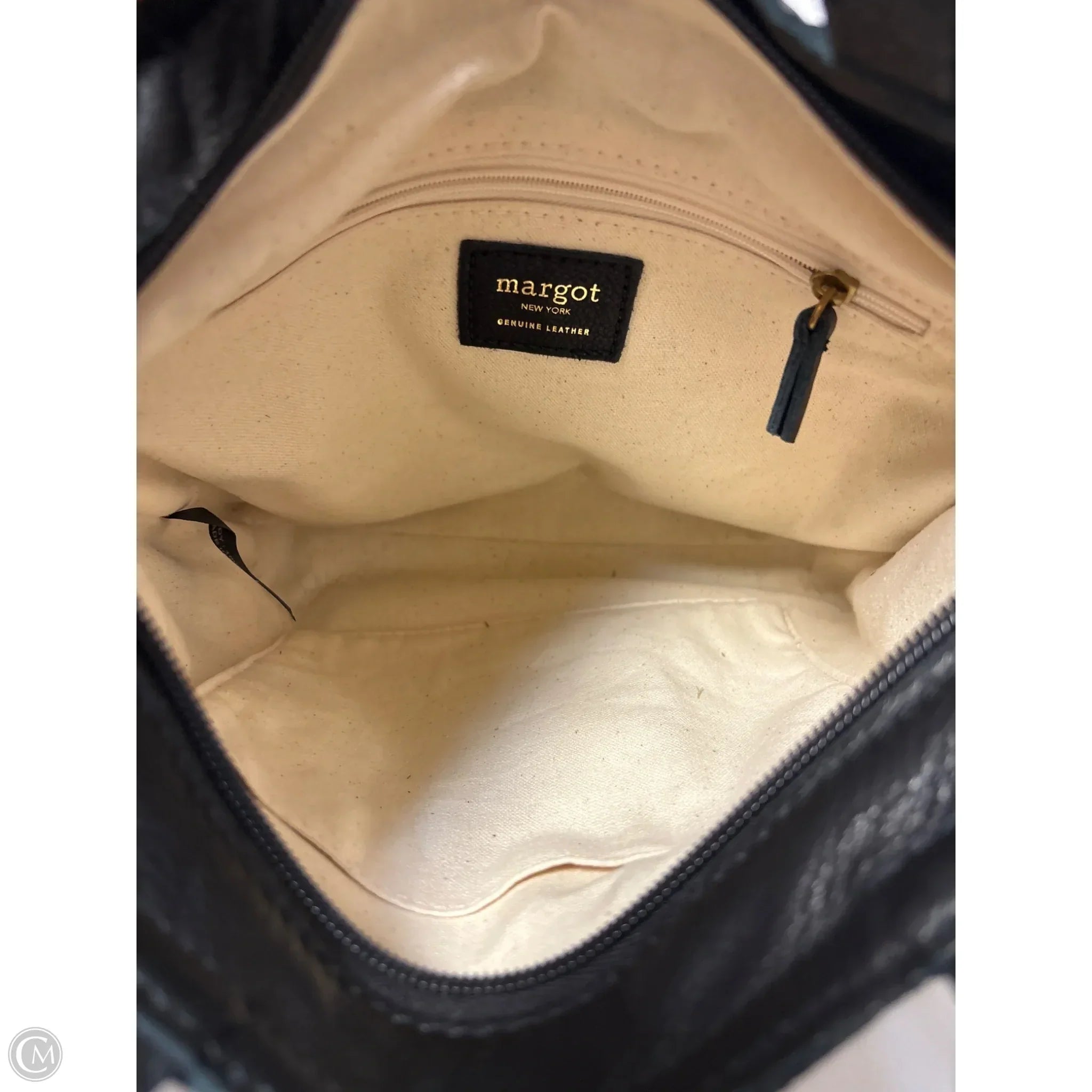 Handbag Leather By Margot, Size: Medium