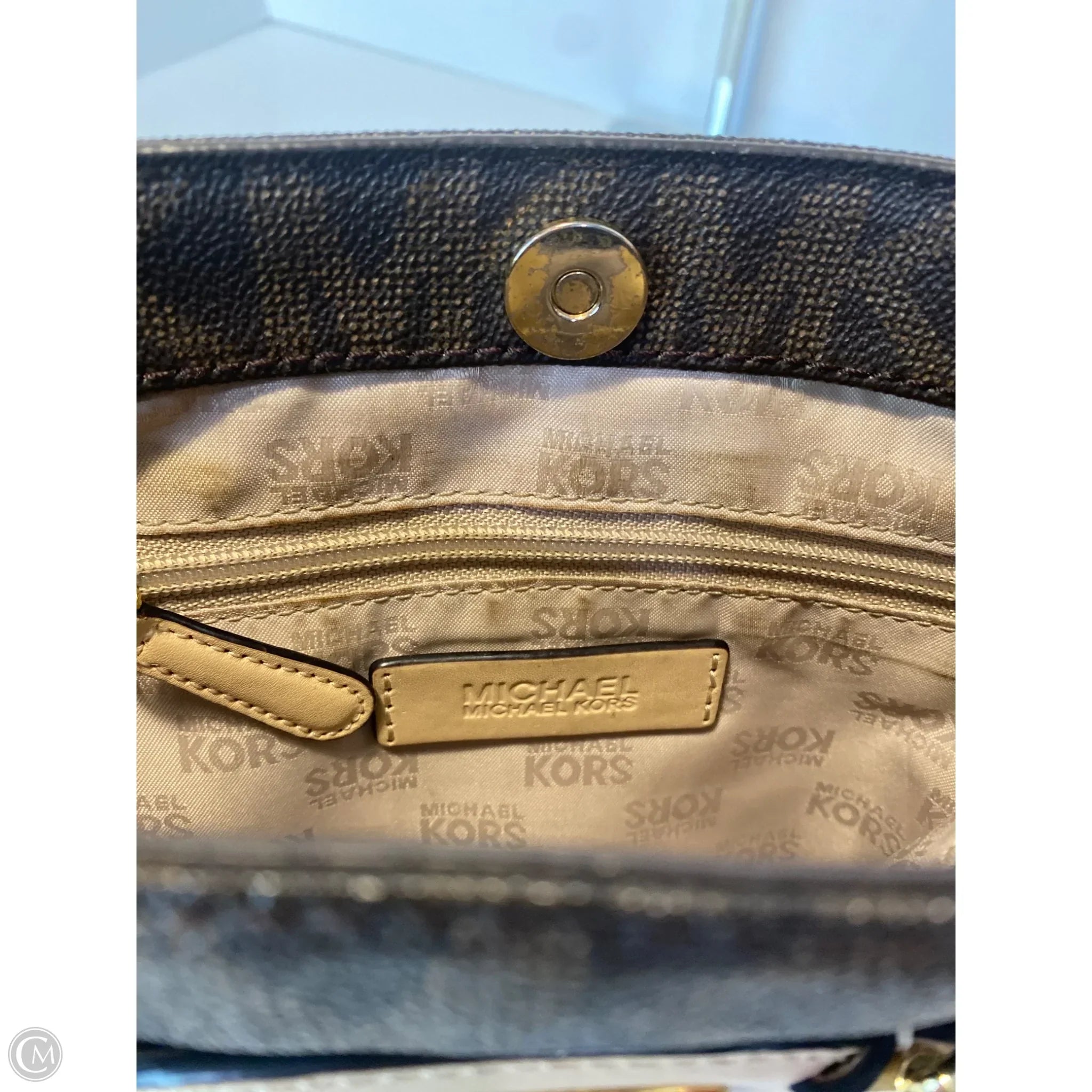 Crossbody Designer By Michael Kors, Size: Medium