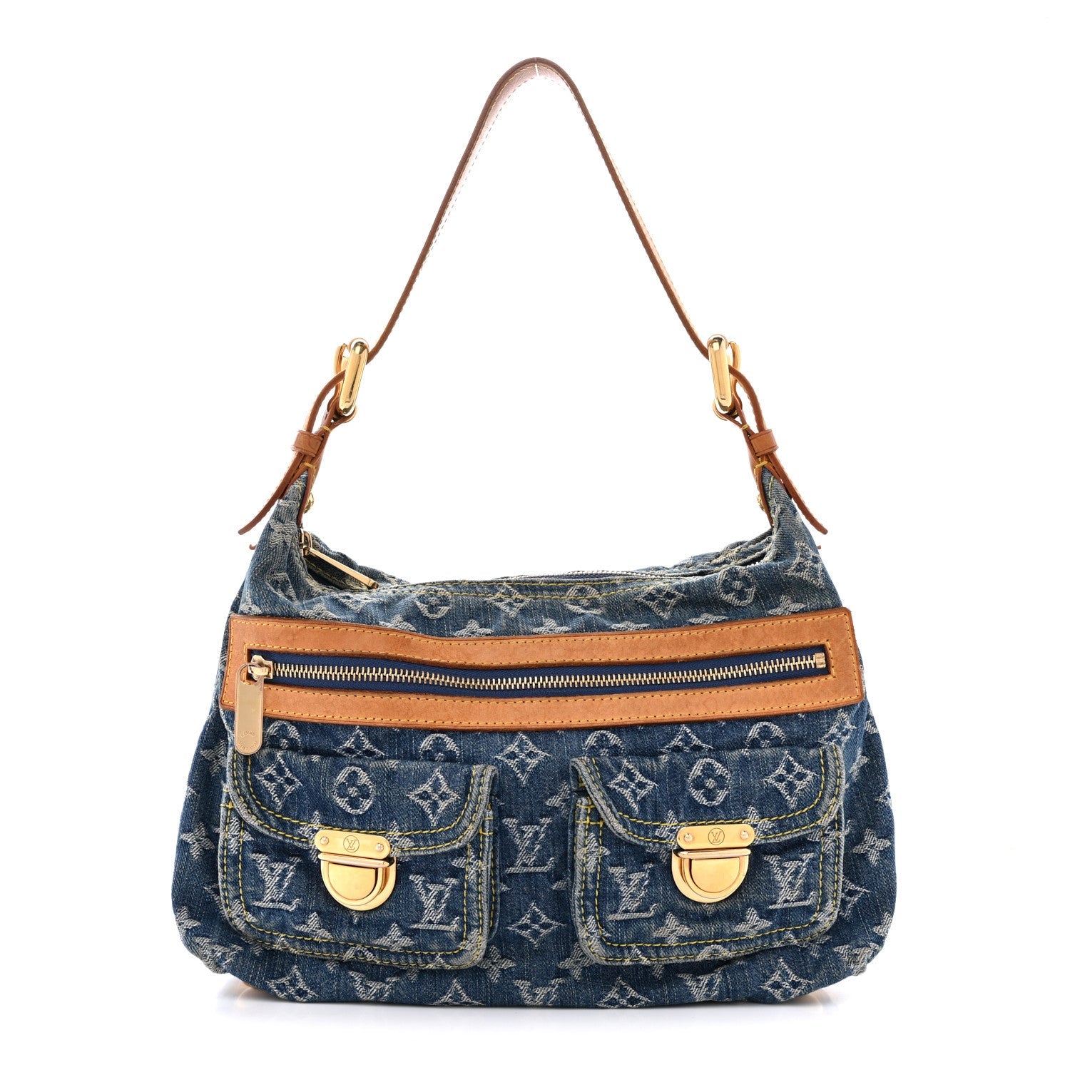 Monogram Denim Baggy PM Blue