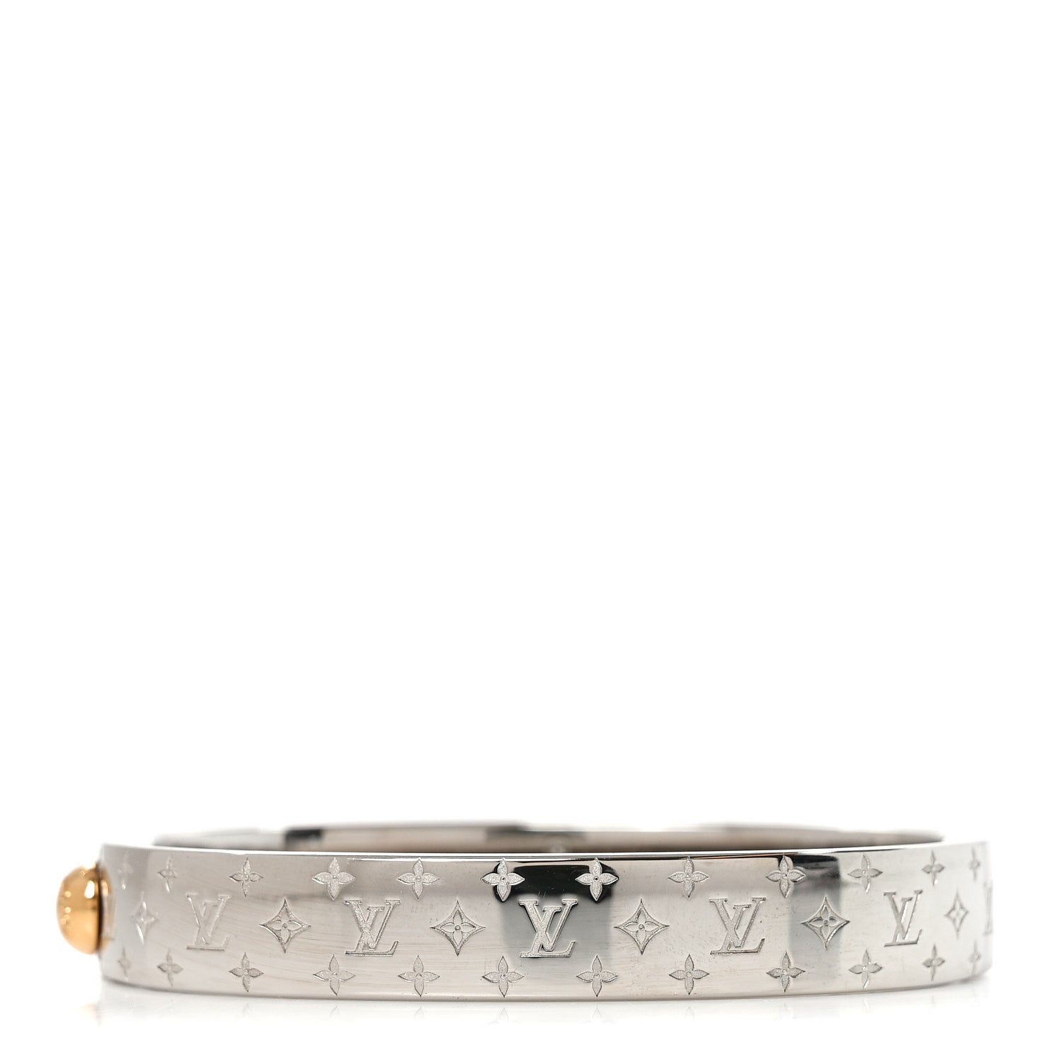 Brass Palladium Plated Nanogram Cuff S Silver