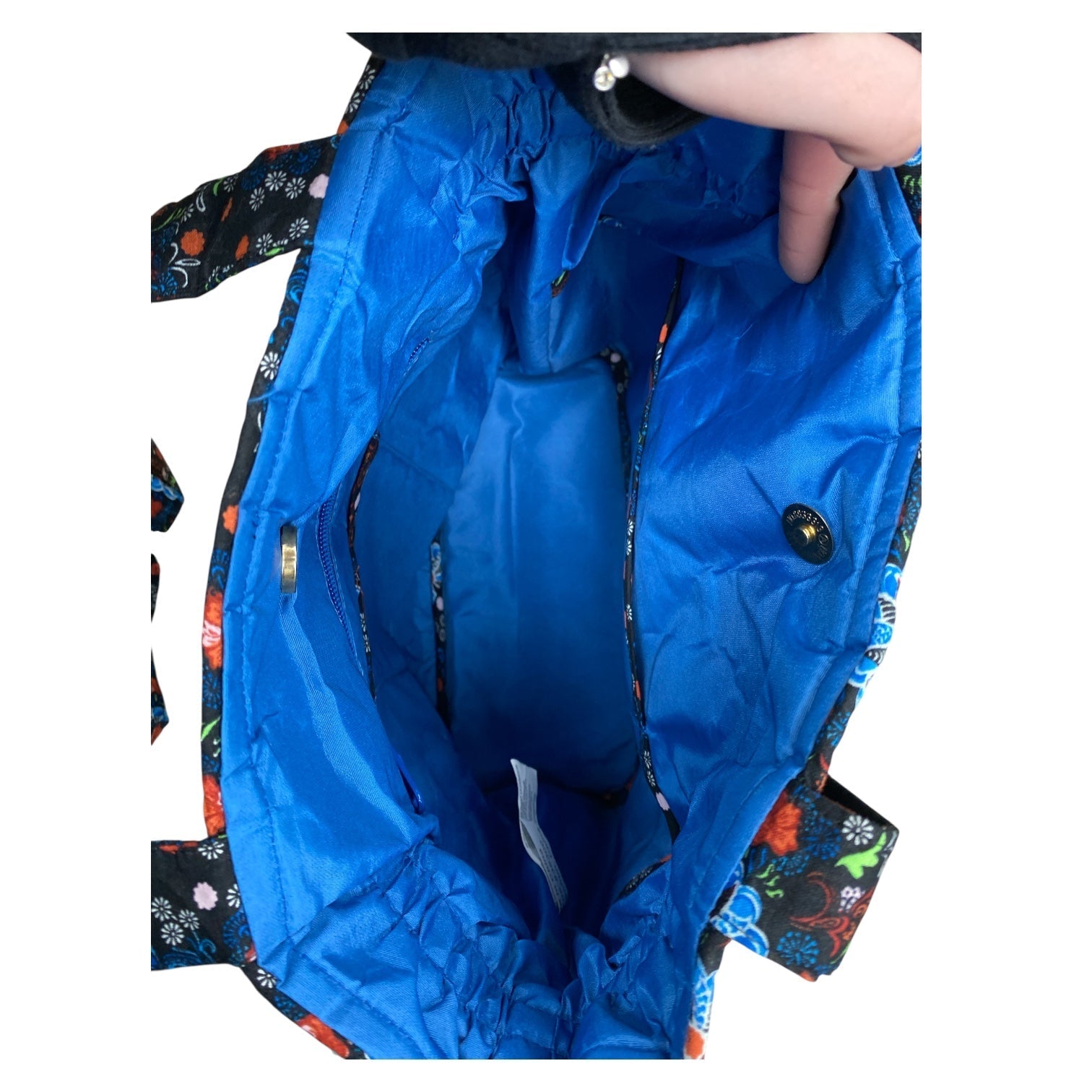 Handbag By Clothes Mentor In Black & Blue, Size:Large