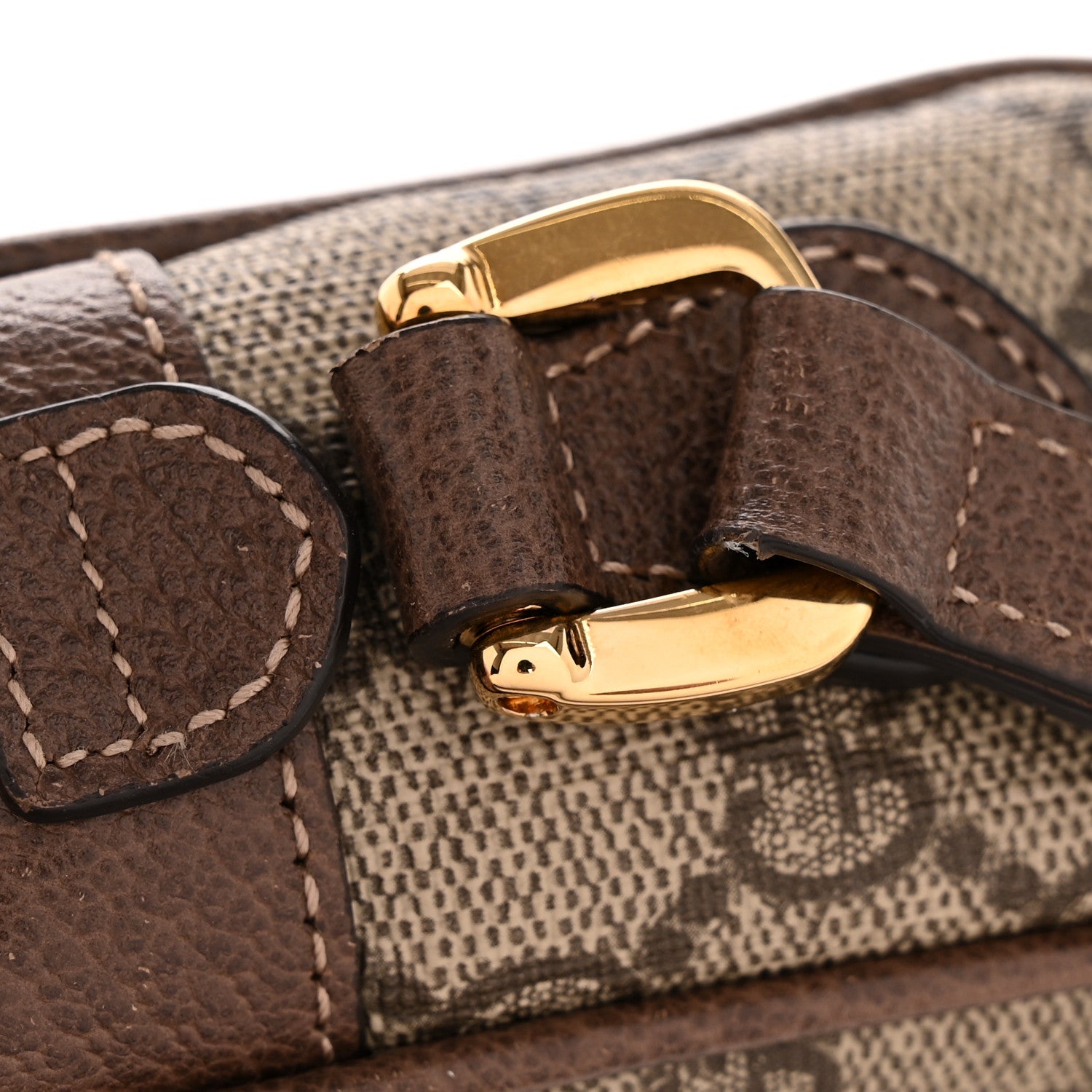 GG Supreme Monogram Web Mini Ophidia Shoulder Bag Brown