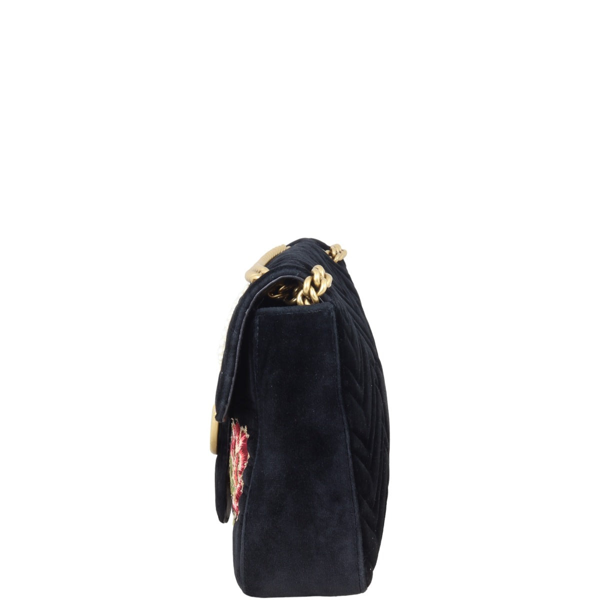 Gucci GG Marmont Velvet Loved Medium Shoulder Bag