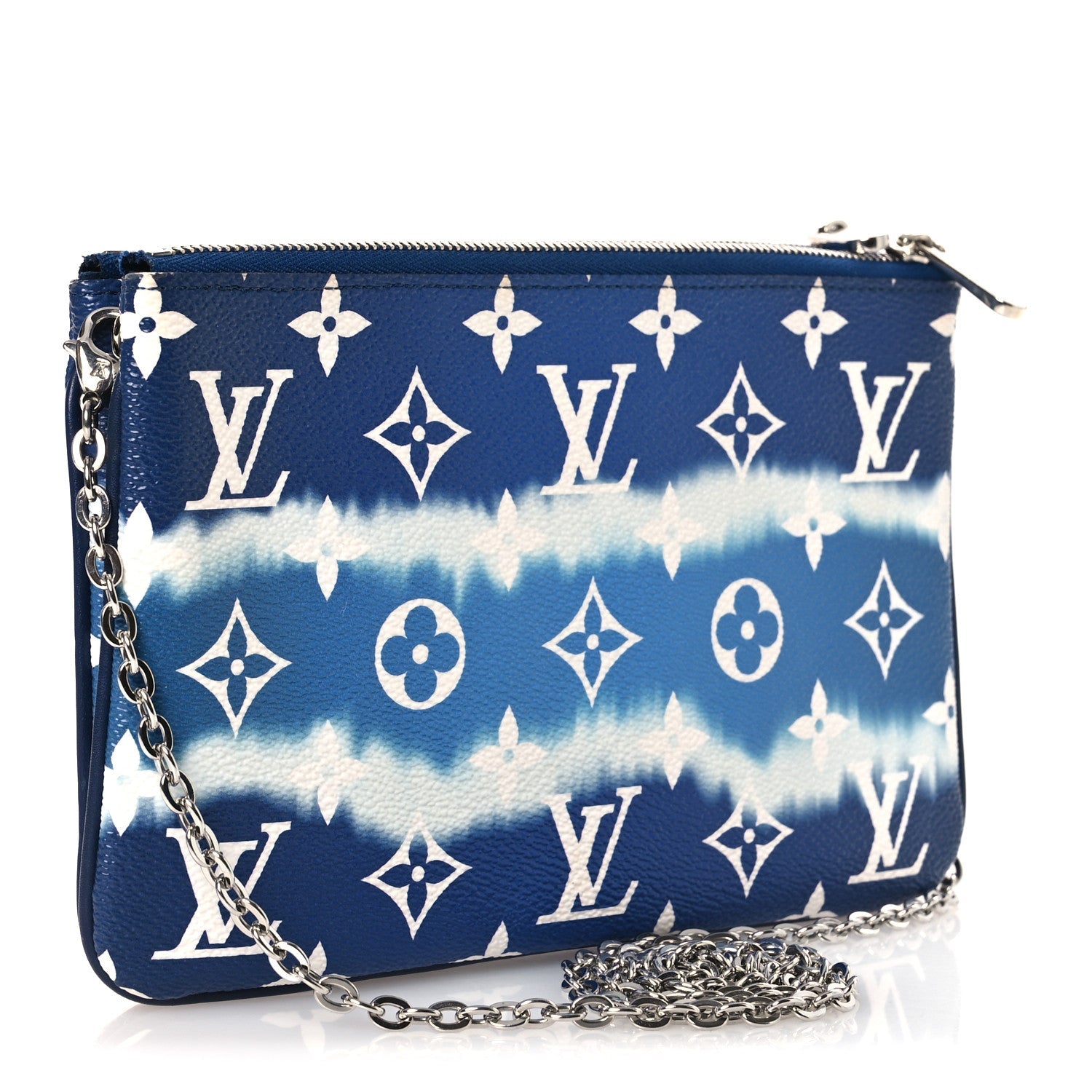 Monogram Giant Escale Double Zip Pochette Blue