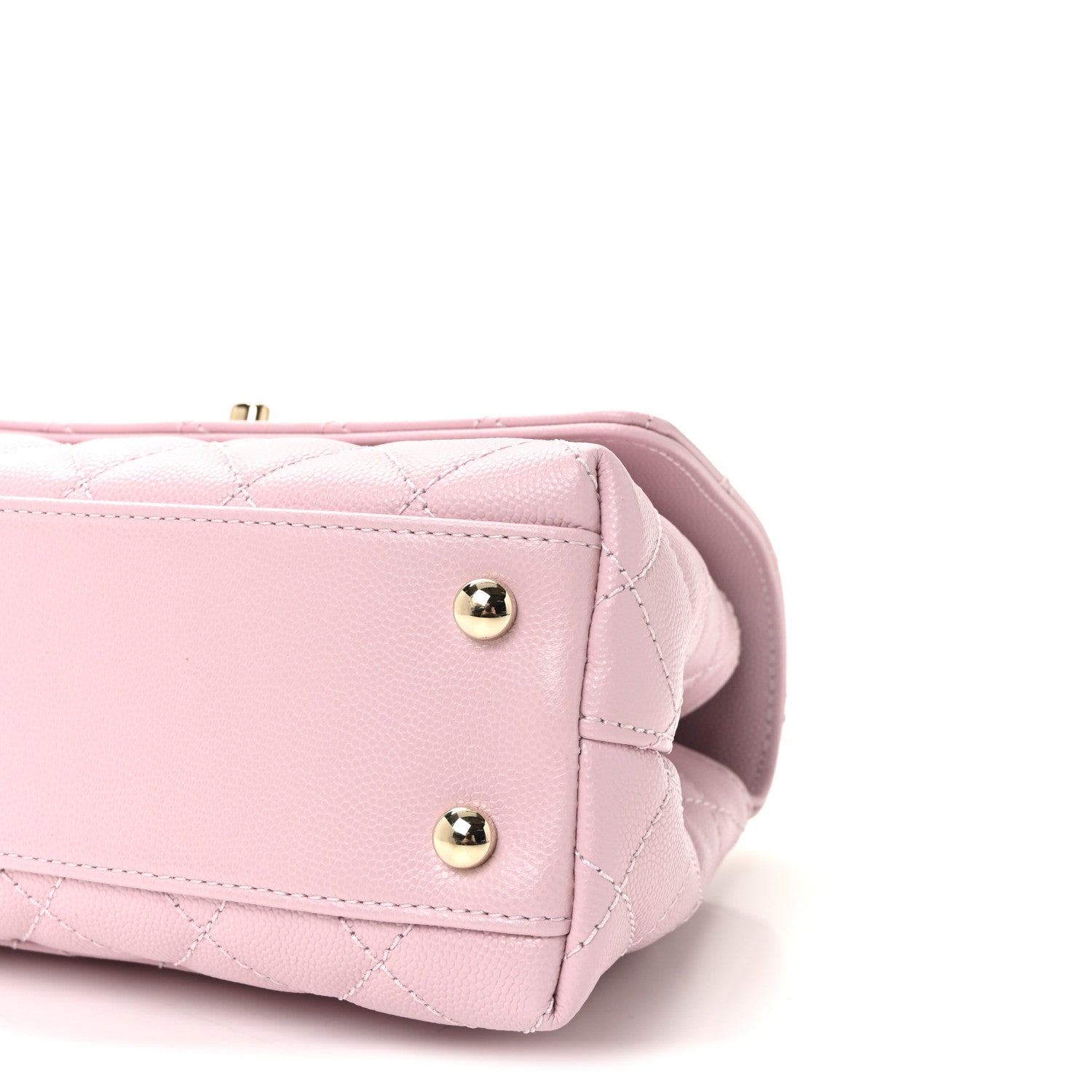 Caviar Quilted Mini Coco Handle Flap Light Pink