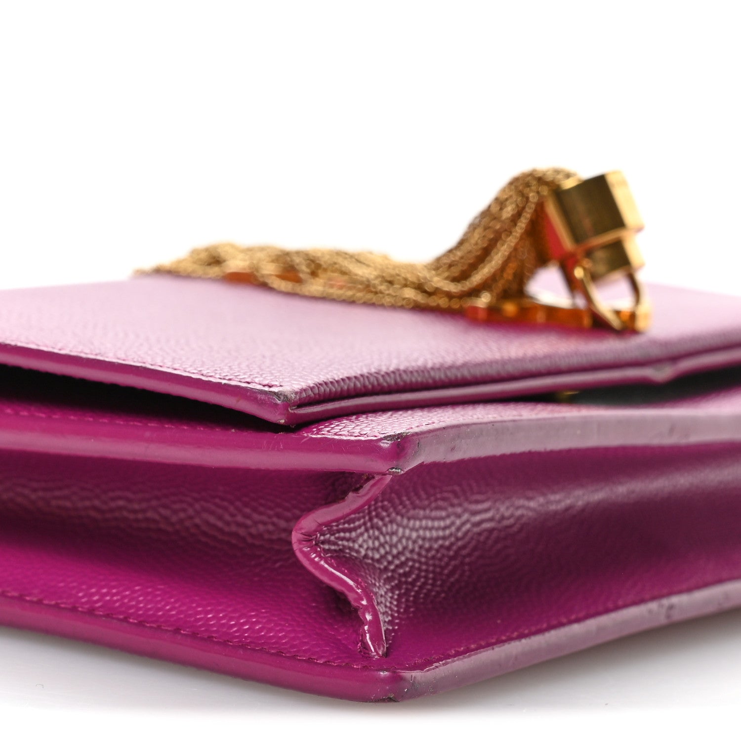 Grain De Poudre Classic Monogram Kate Tassel Chain Wallet Dark Grape