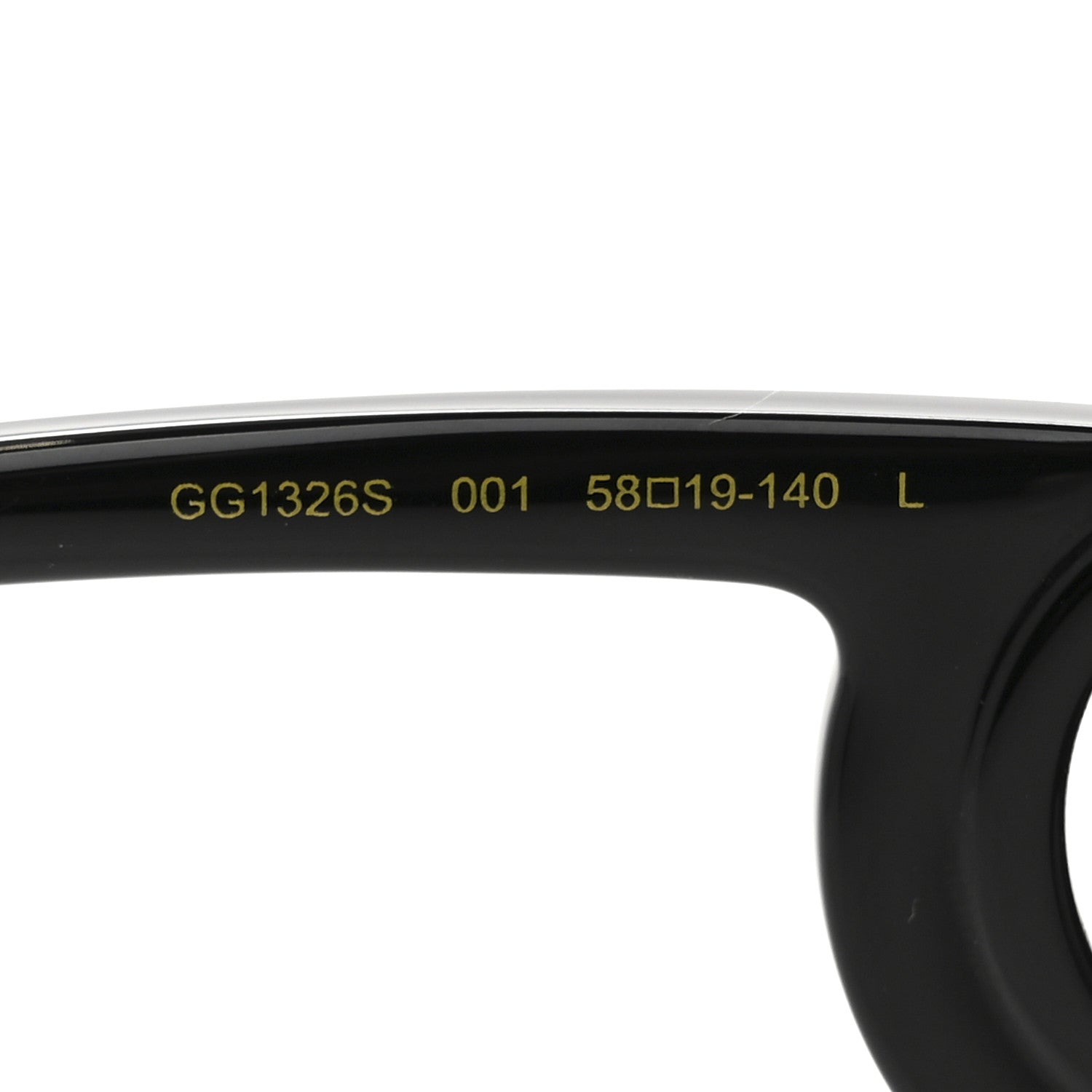 Acetate Rectangle Frame Sunglasses GG1326S Black