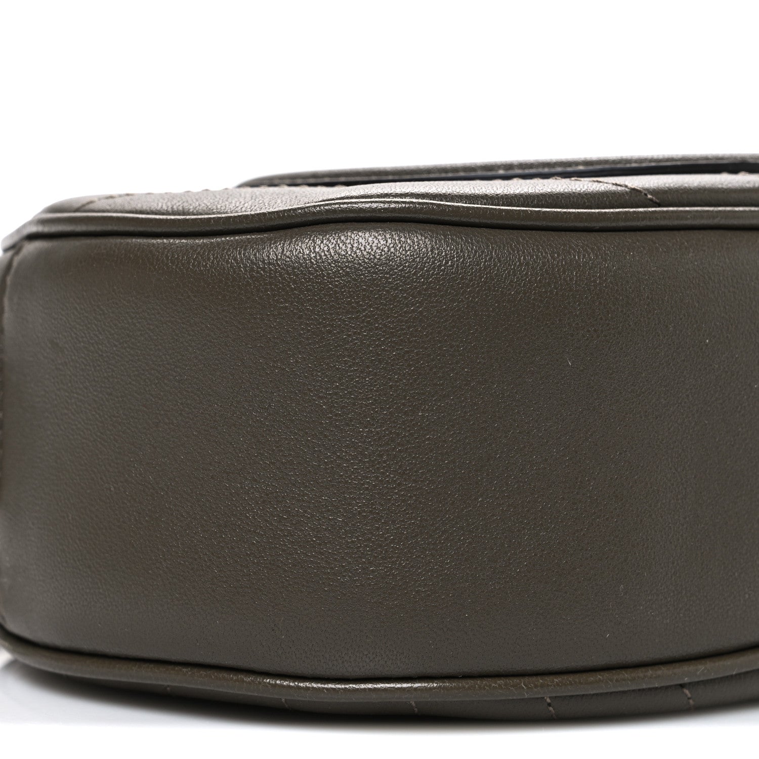 Sakai Be Green Calfskin Diagonal Stitched Mini Blondie Shoulder Bag Craclet Brown