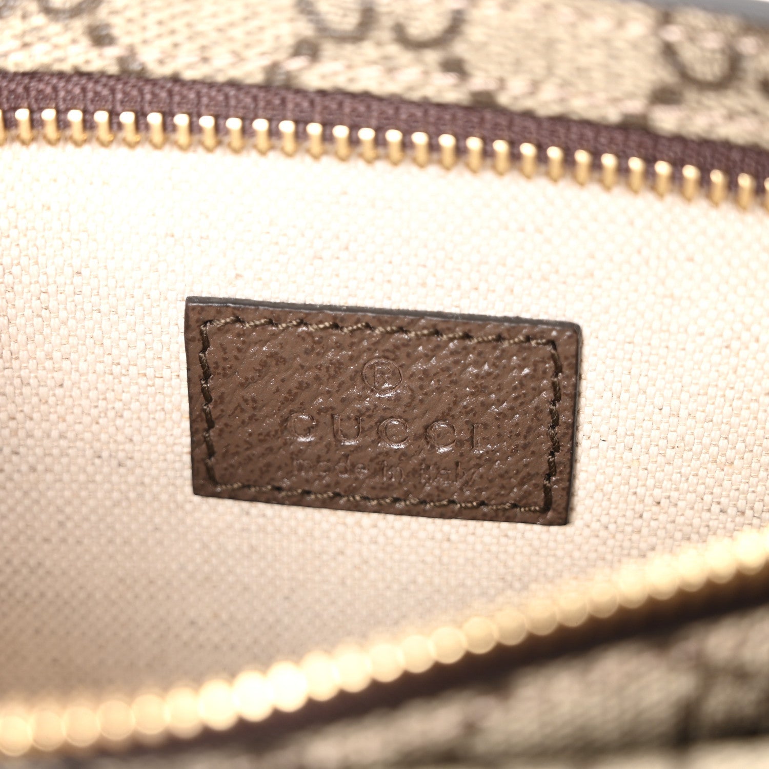 GG Supreme Monogram Textured Dollar Calfskin Blondie Belt Bag Beige Ebony New Acero