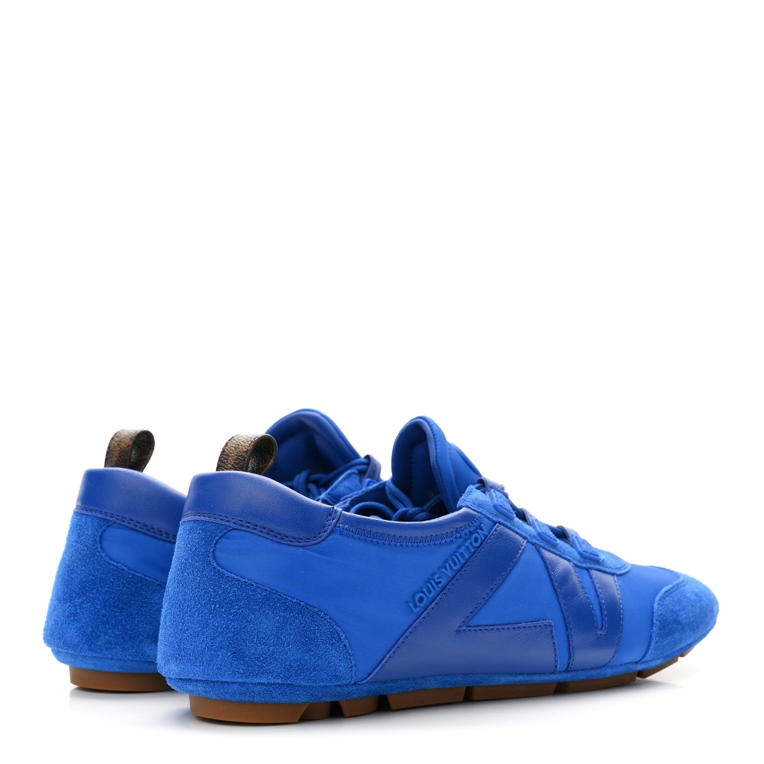 Suede Calfskin LV Sneakerina 39.5 Electric Blue