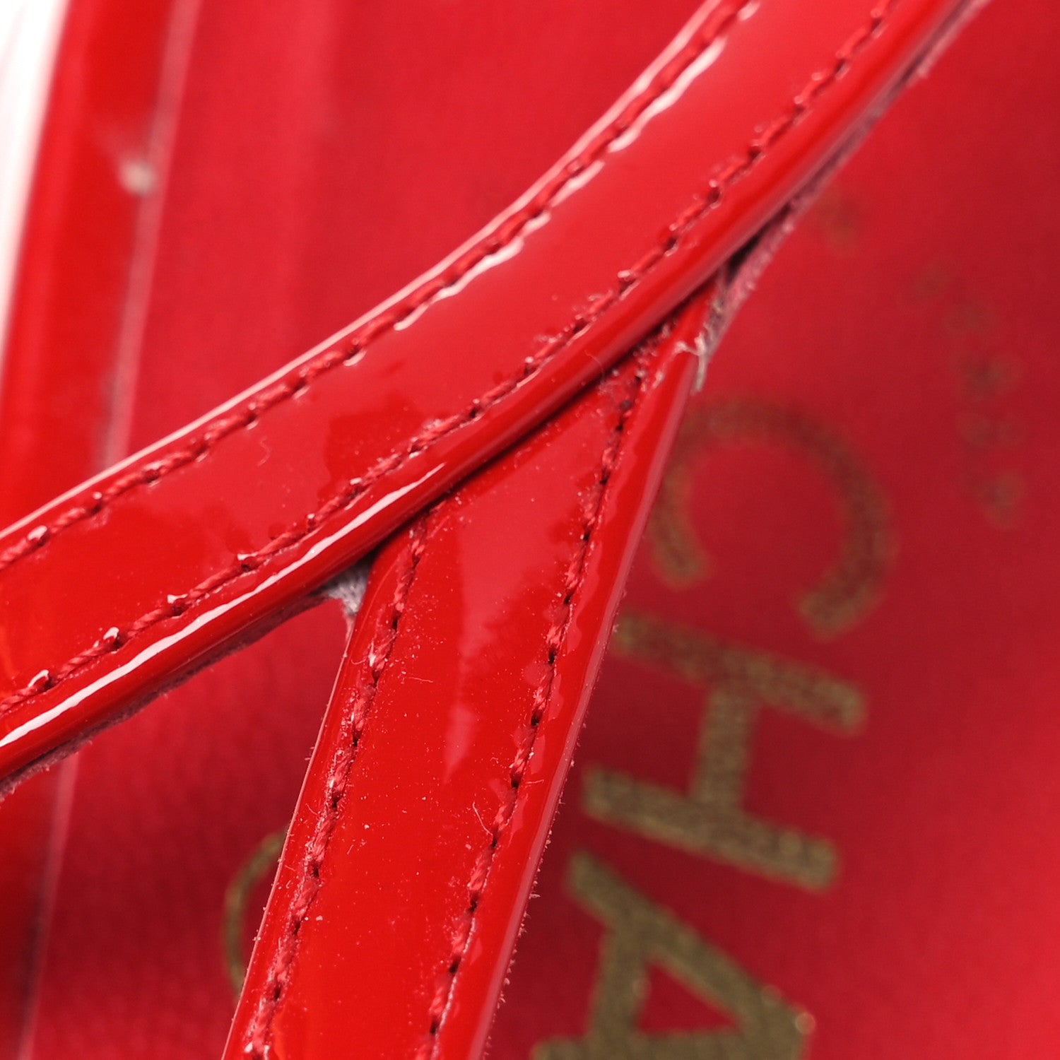 Patent Calfskin Cap Toe CC Slingback Flats 39 Red Black